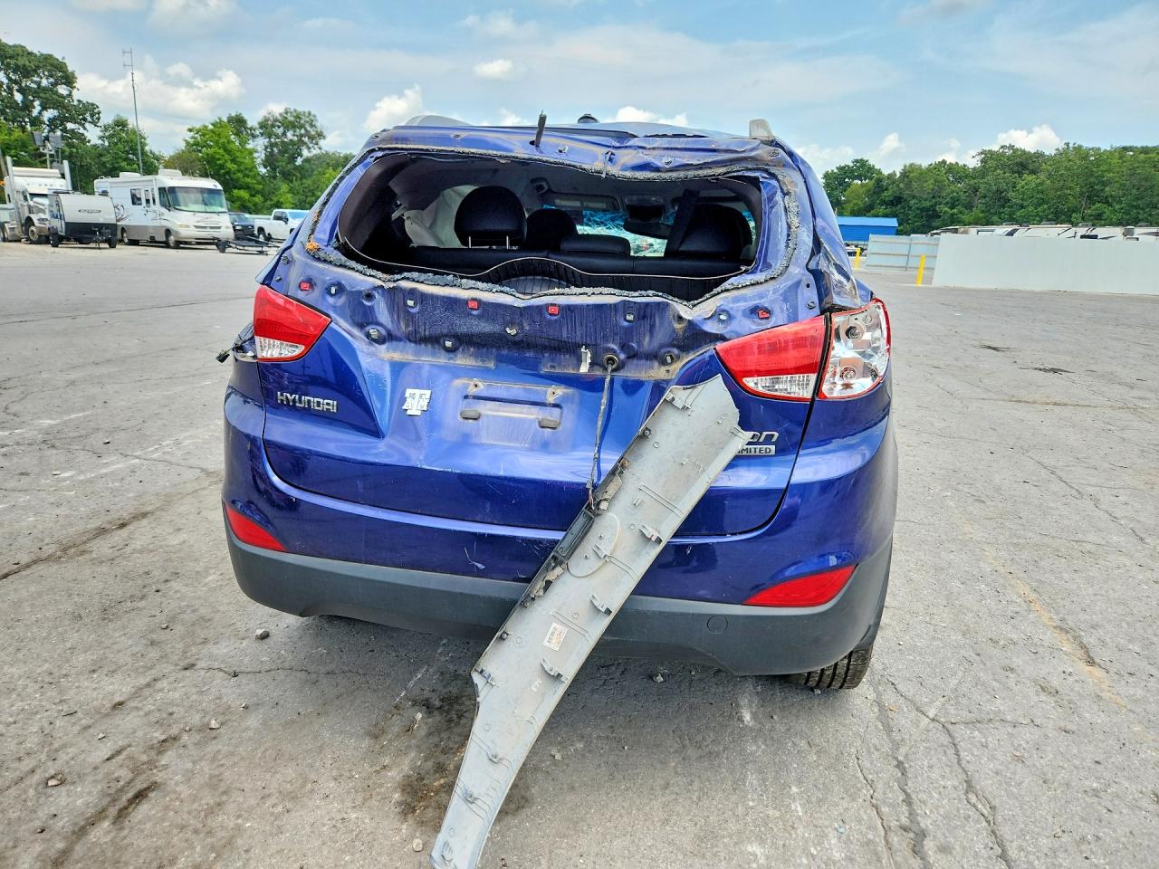 2012 Hyundai Tucson Limited Blue vin: KM8JU3AC7CU361320
