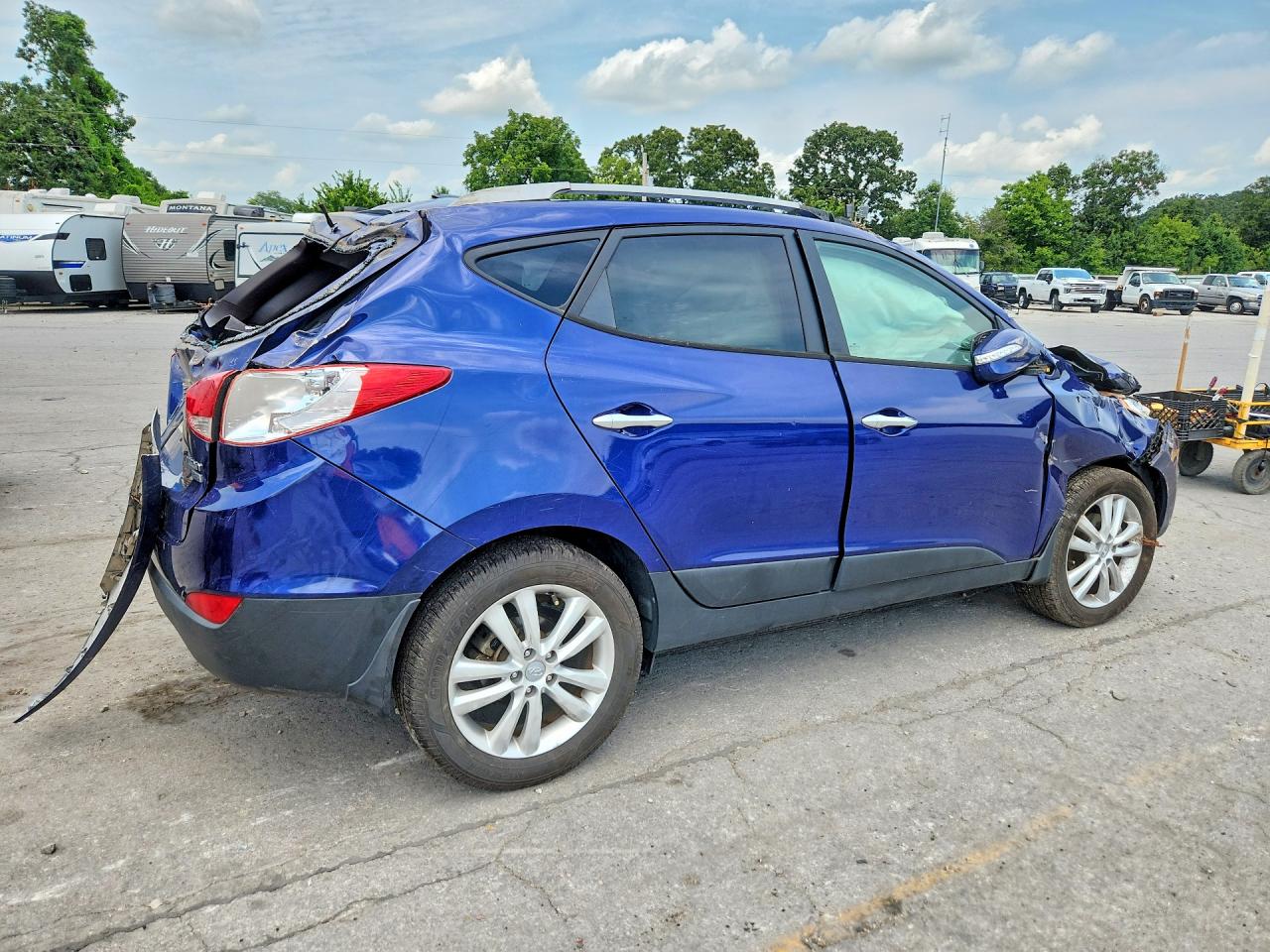 2012 Hyundai Tucson Limited Blue vin: KM8JU3AC7CU361320