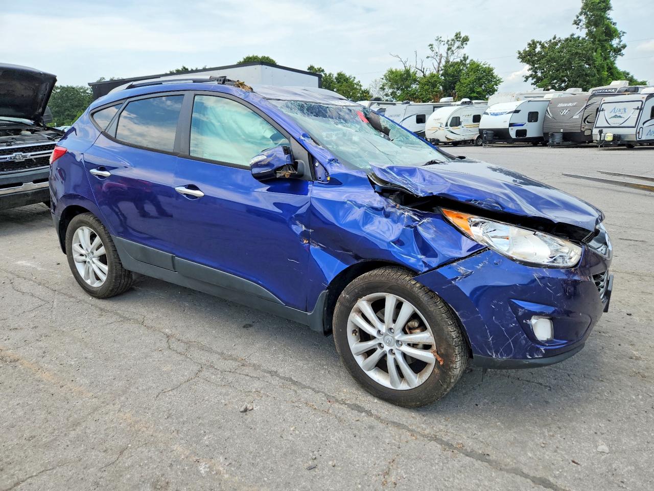 2012 Hyundai Tucson Limited Blue vin: KM8JU3AC7CU361320