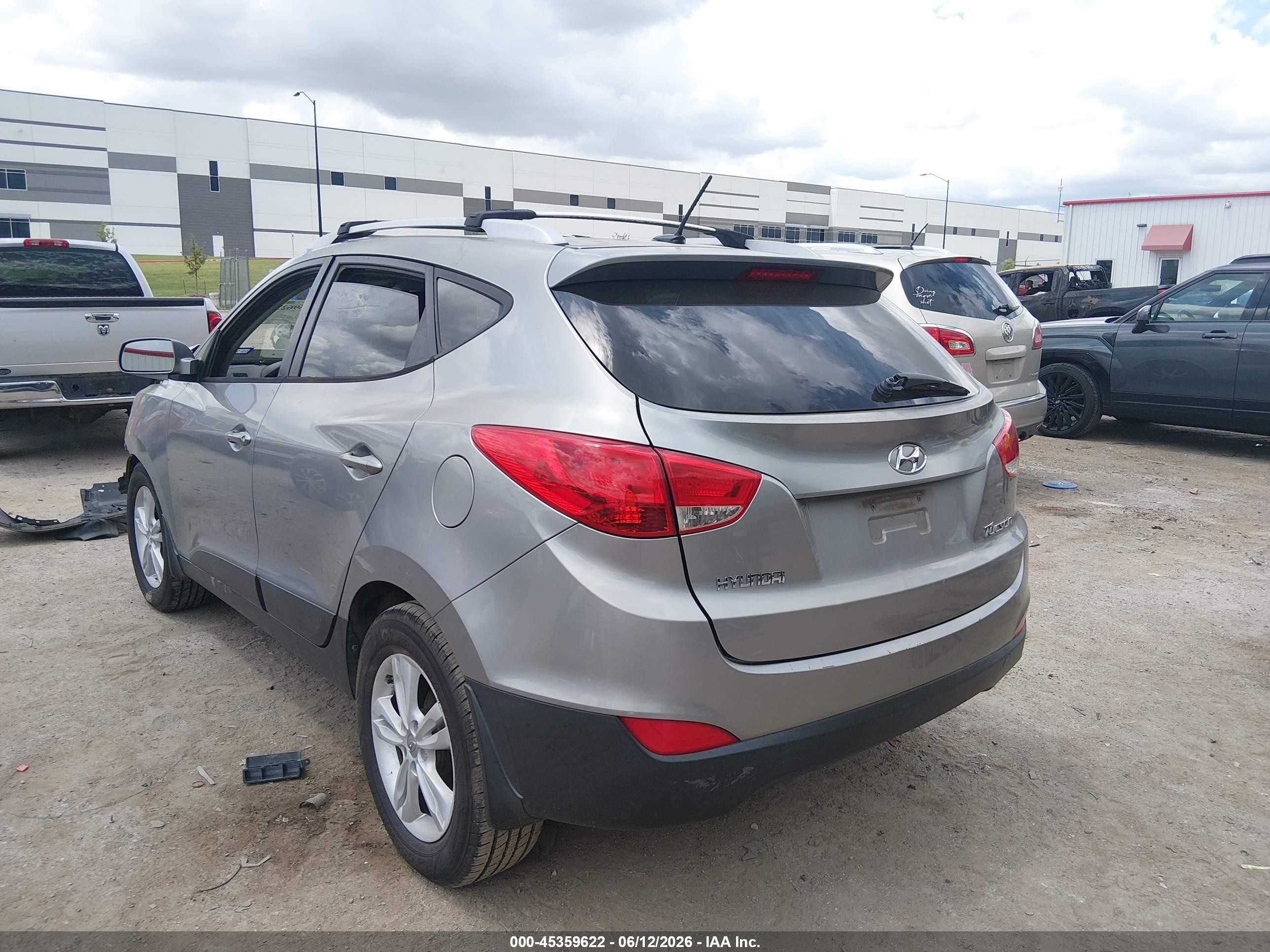 2012 Hyundai Tucson Gls Gray vin: KM8JU3AC7CU374679