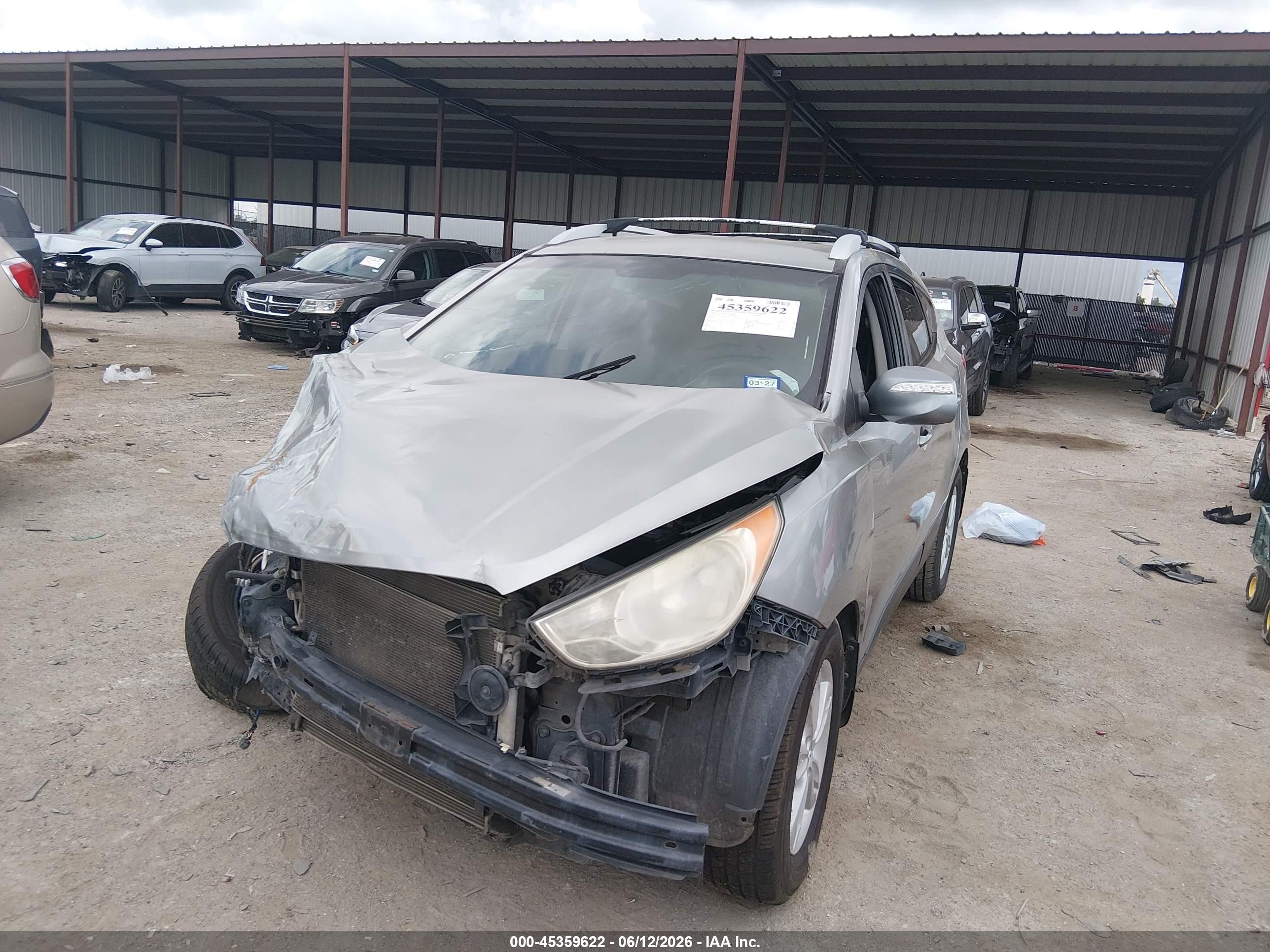 2012 Hyundai Tucson Gls Gray vin: KM8JU3AC7CU374679
