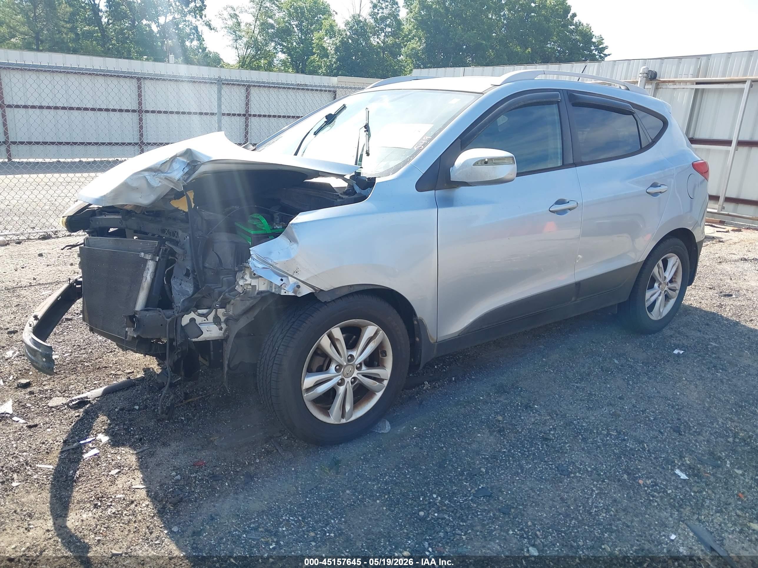 2012 Hyundai Tucson Gls Silver vin: KM8JU3AC7CU468223