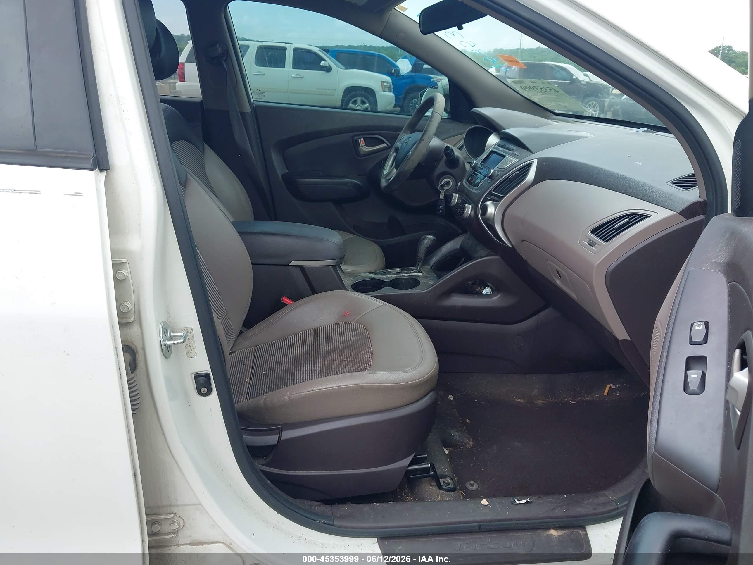 2012 Hyundai Tucson Gls White vin: KM8JU3AC7CU489038
