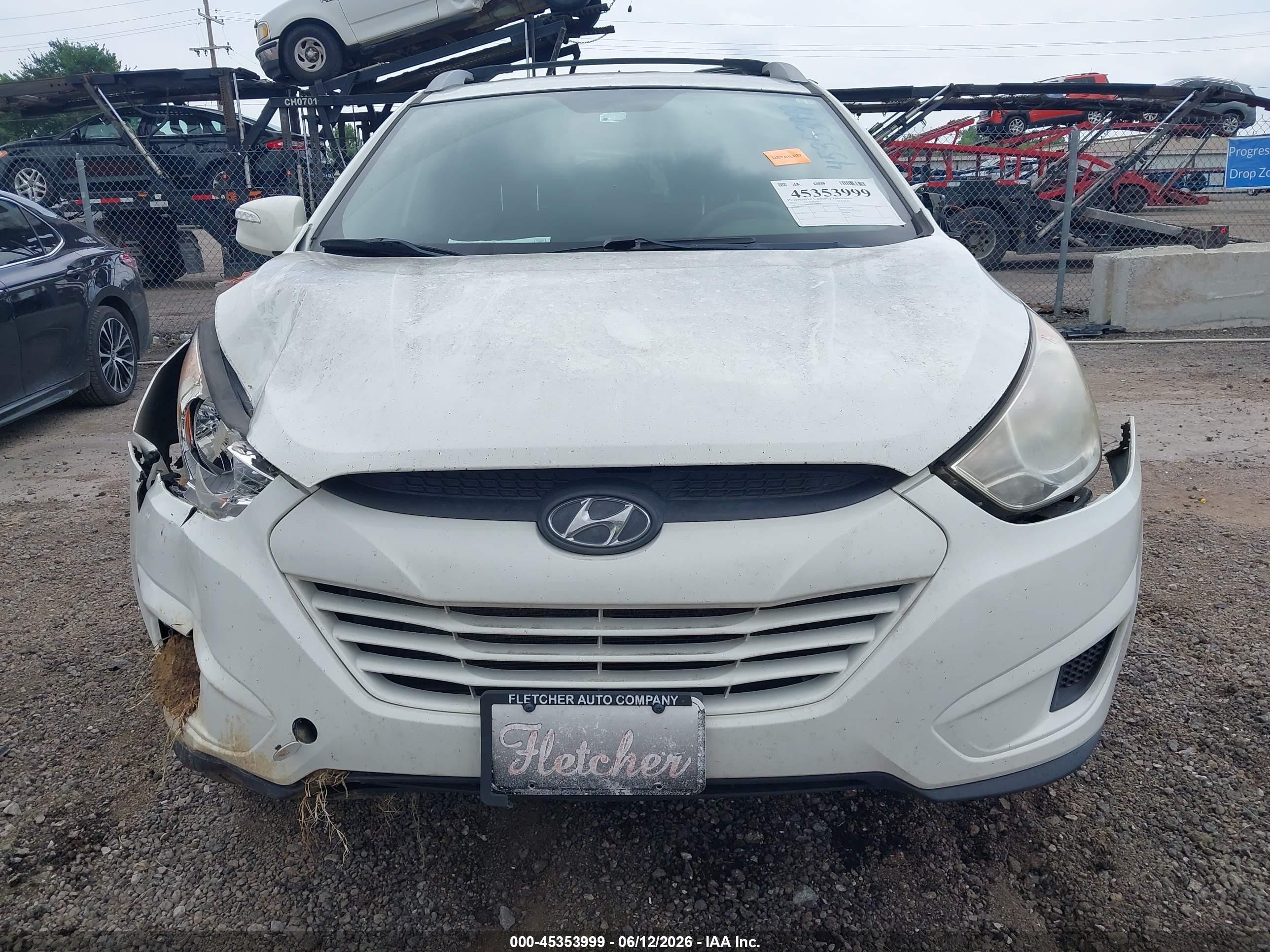 2012 Hyundai Tucson Gls White vin: KM8JU3AC7CU489038