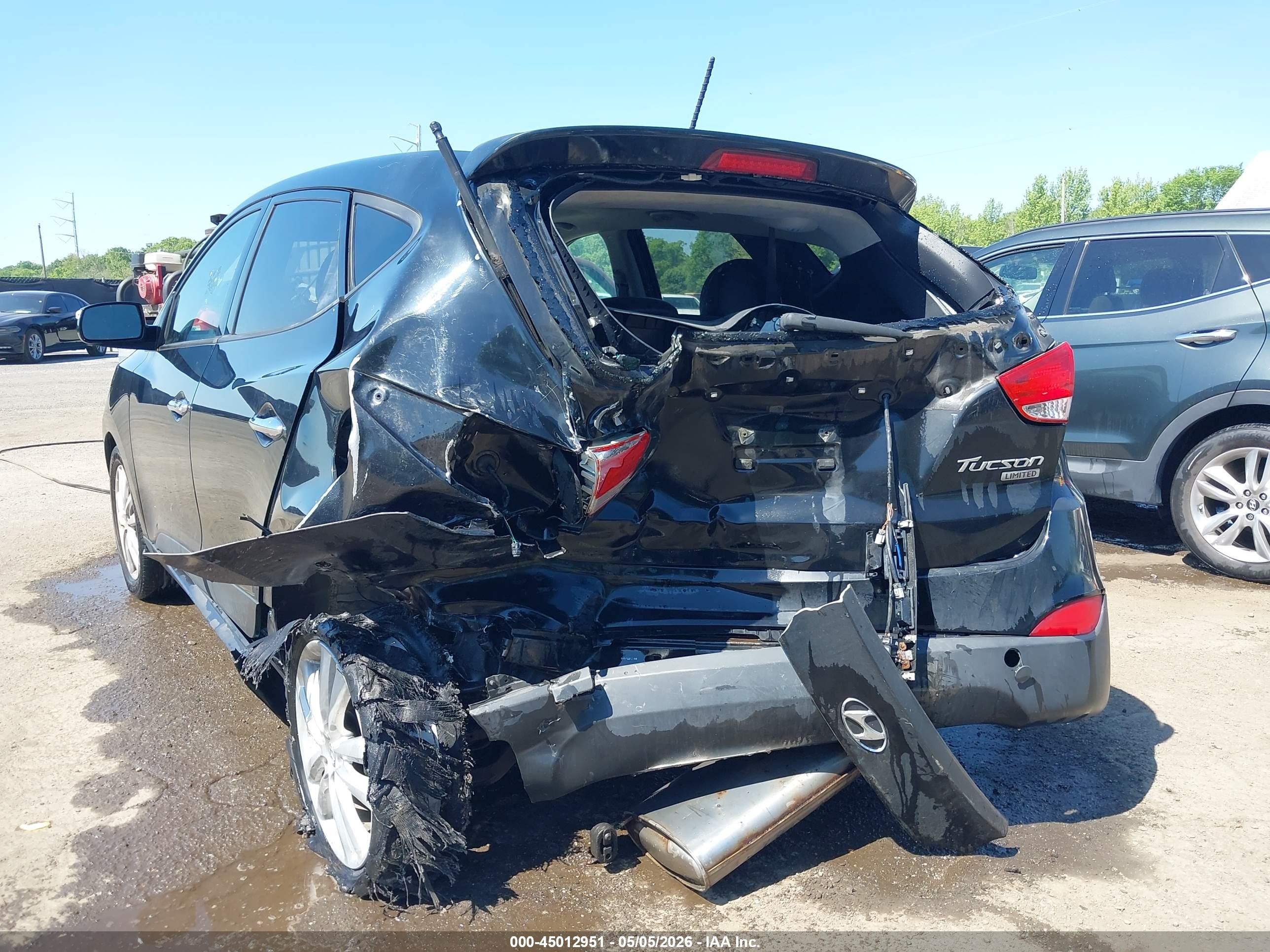 2013 Hyundai Tucson Limited Black vin: KM8JU3AC7DU604836