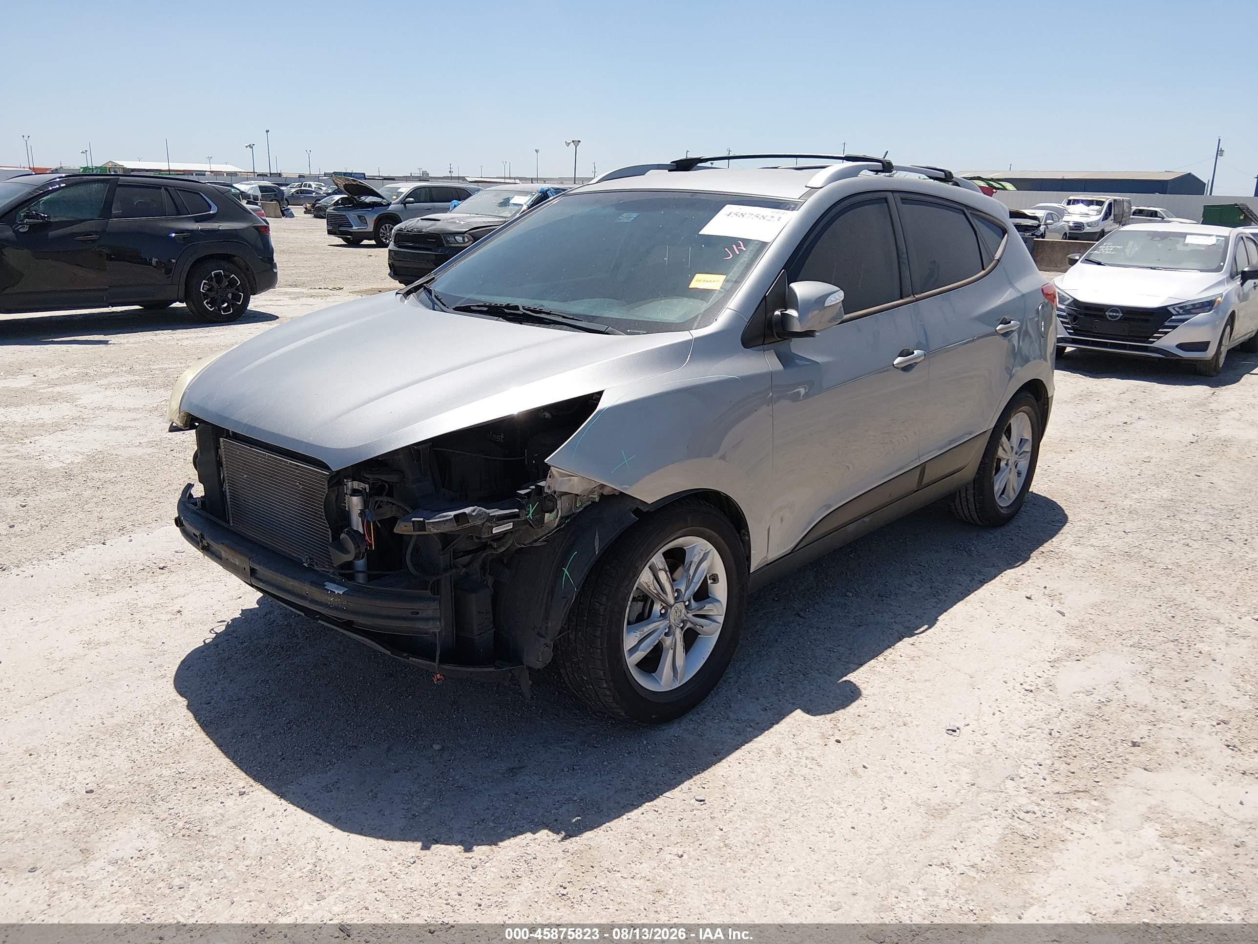 2013 Hyundai Tucson Gls Gray vin: KM8JU3AC7DU652353