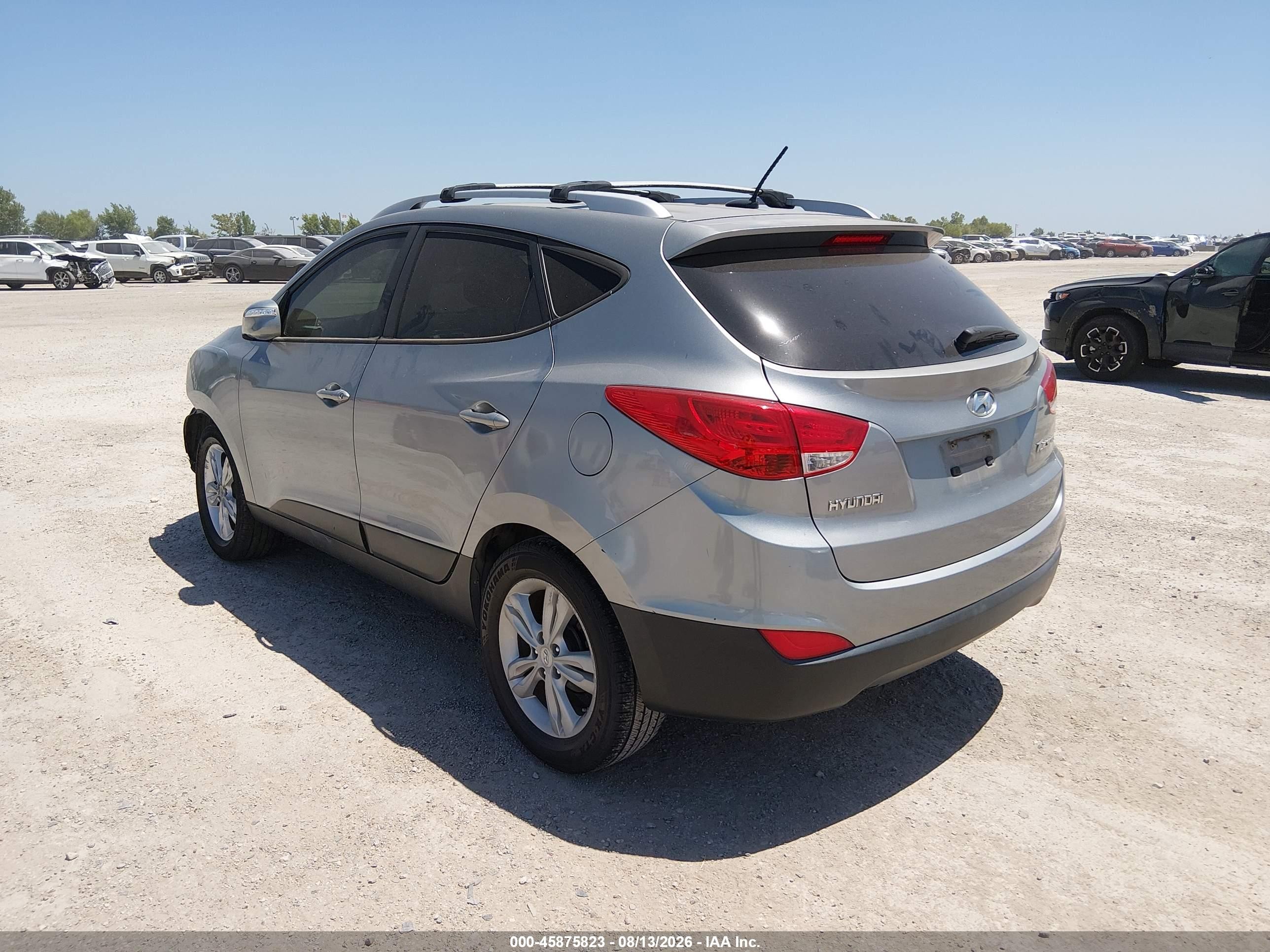 2013 Hyundai Tucson Gls Gray vin: KM8JU3AC7DU652353