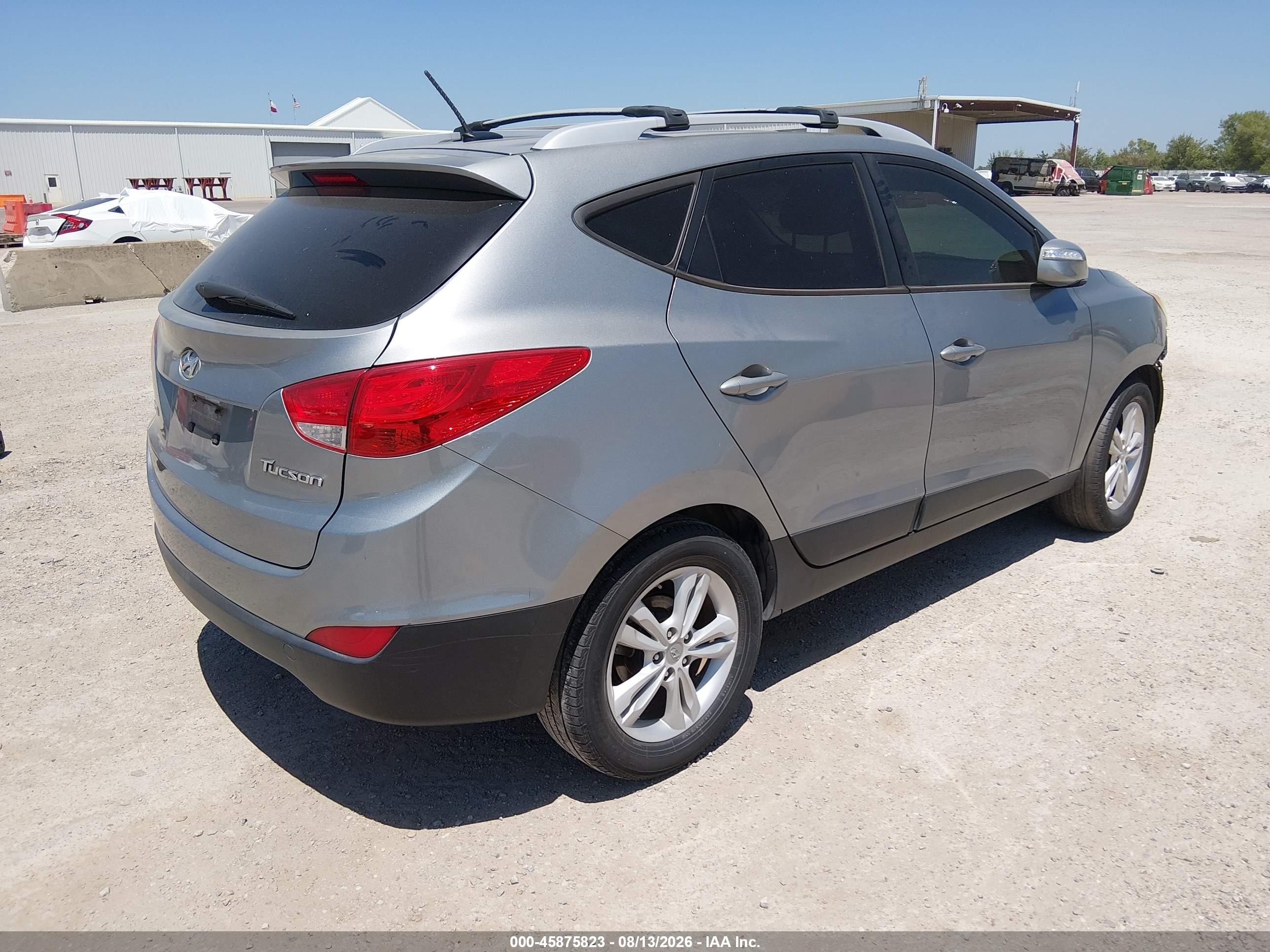 2013 Hyundai Tucson Gls Gray vin: KM8JU3AC7DU652353