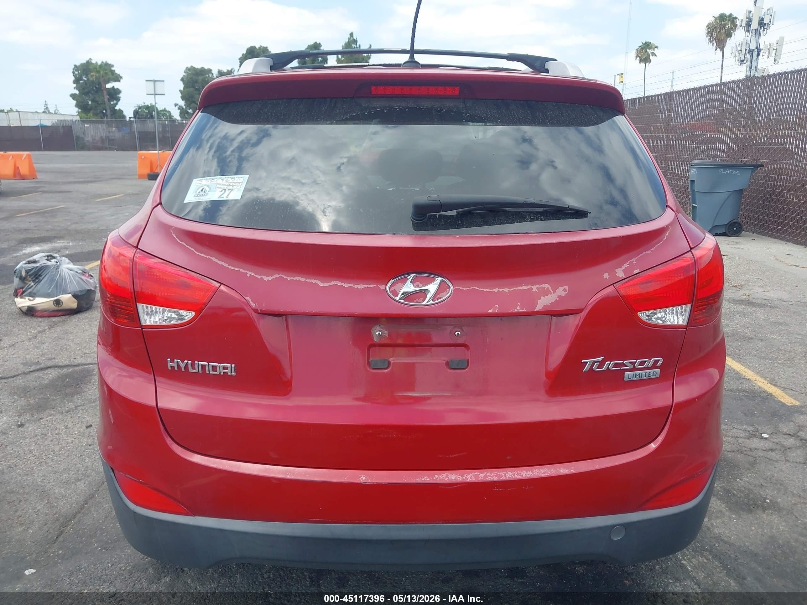 2013 Hyundai Tucson Limited Red vin: KM8JU3AC7DU685563