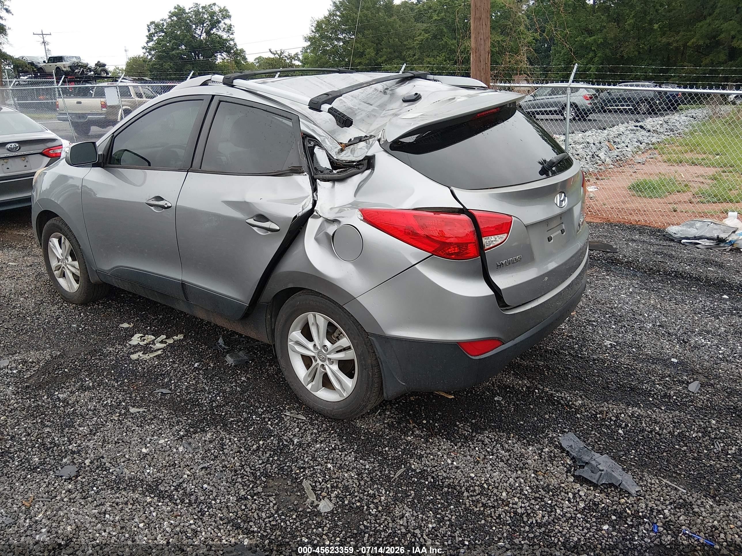 2013 Hyundai Tucson Gls Silver vin: KM8JU3AC7DU688799