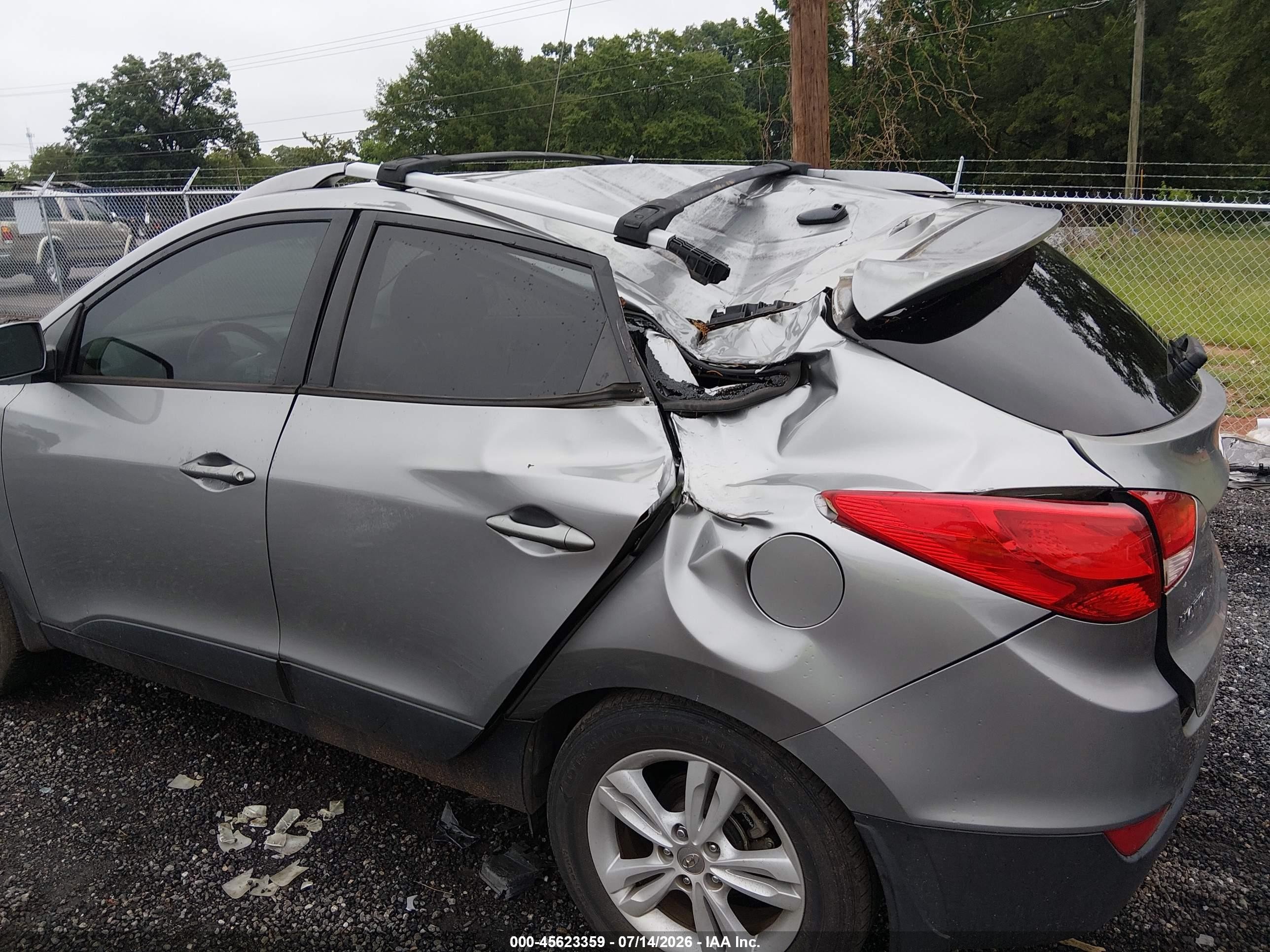 2013 Hyundai Tucson Gls Silver vin: KM8JU3AC7DU688799