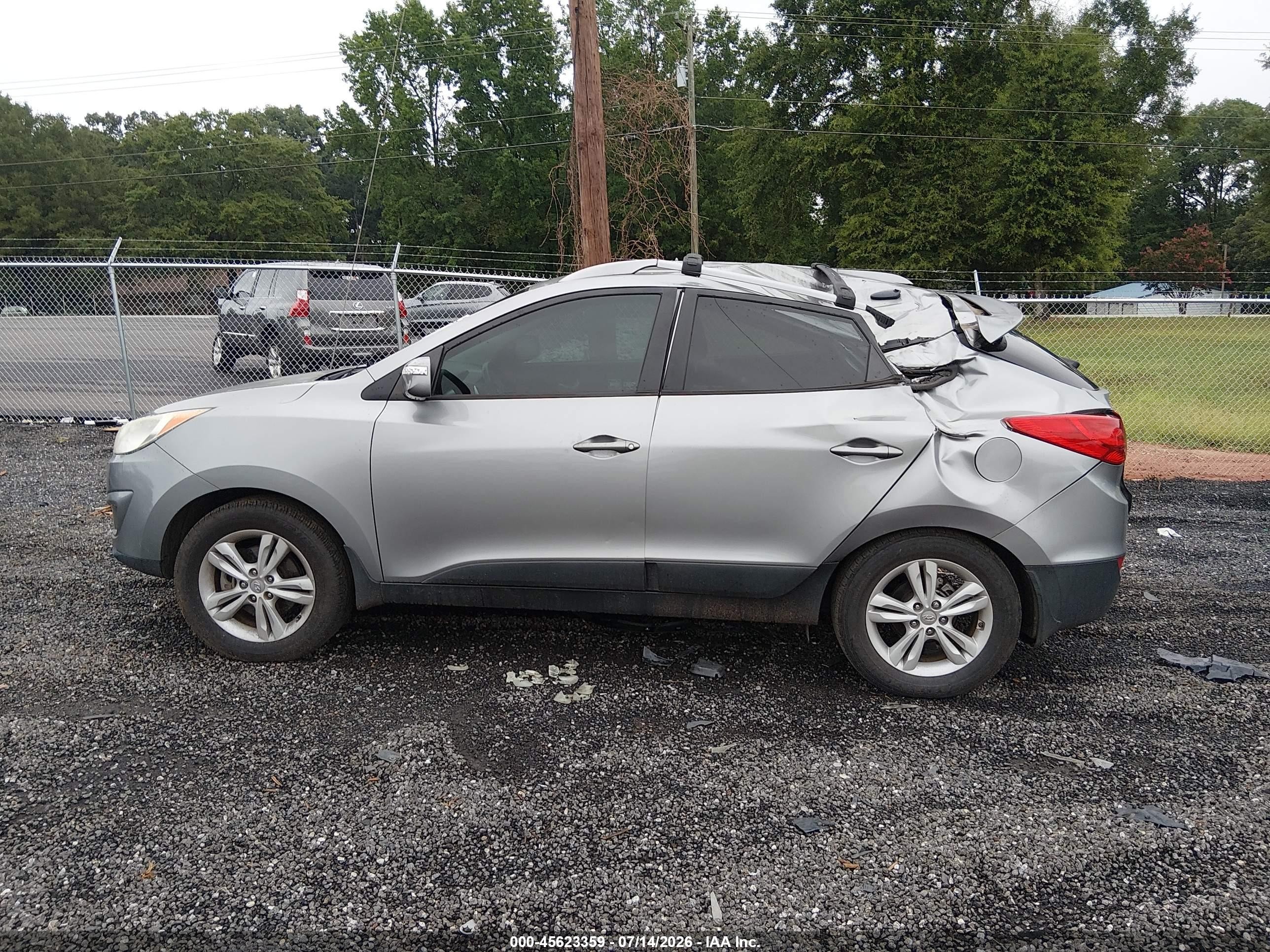 2013 Hyundai Tucson Gls Silver vin: KM8JU3AC7DU688799
