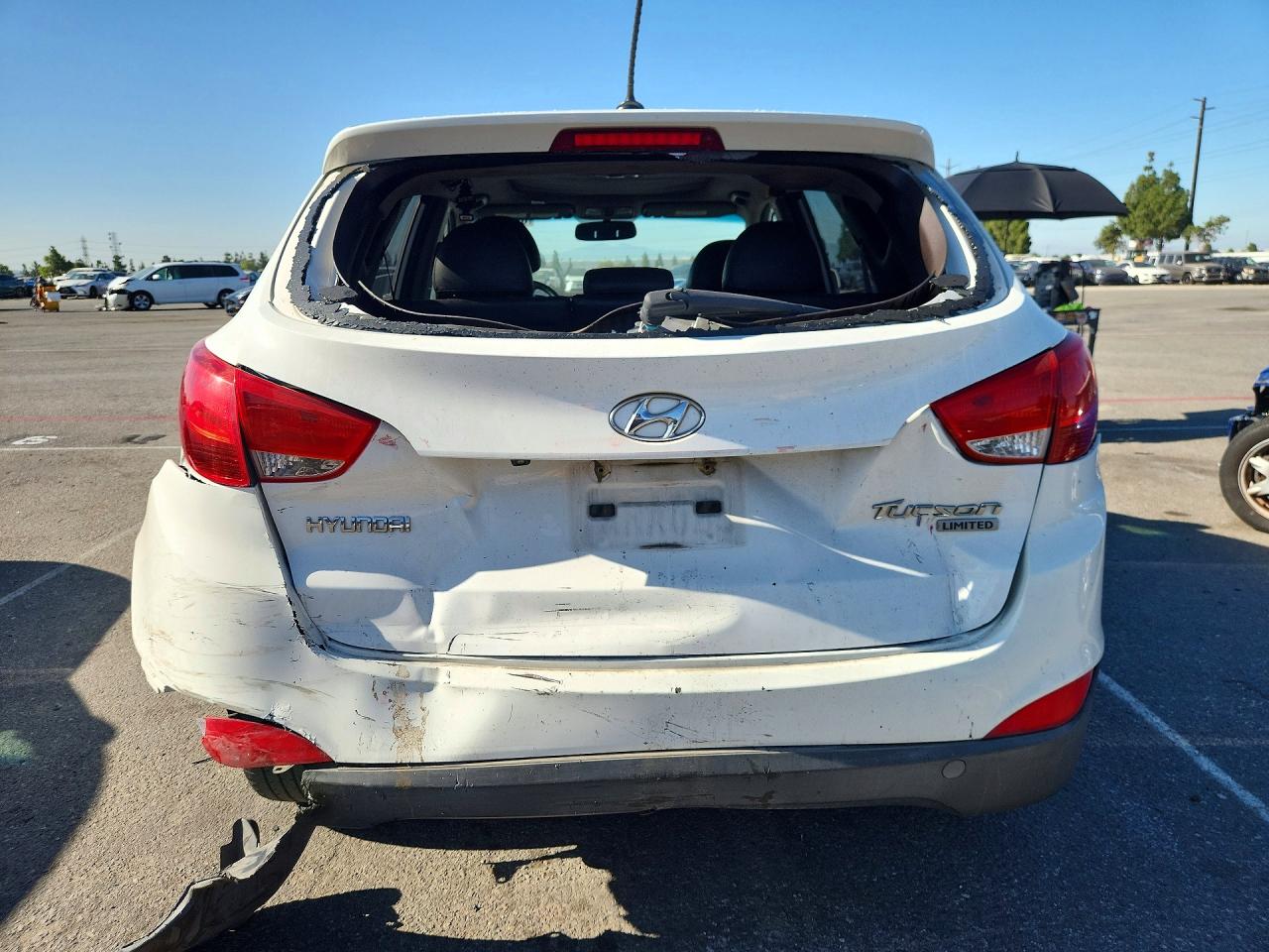 2013 Hyundai Tucson Limited White vin: KM8JU3AC7DU716178