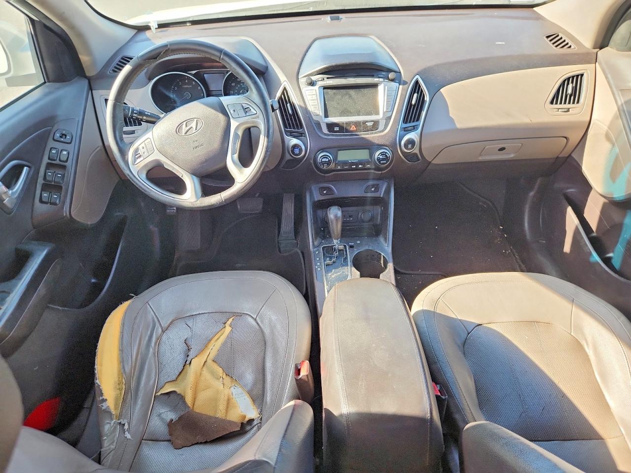 2013 Hyundai Tucson Limited White vin: KM8JU3AC7DU716178