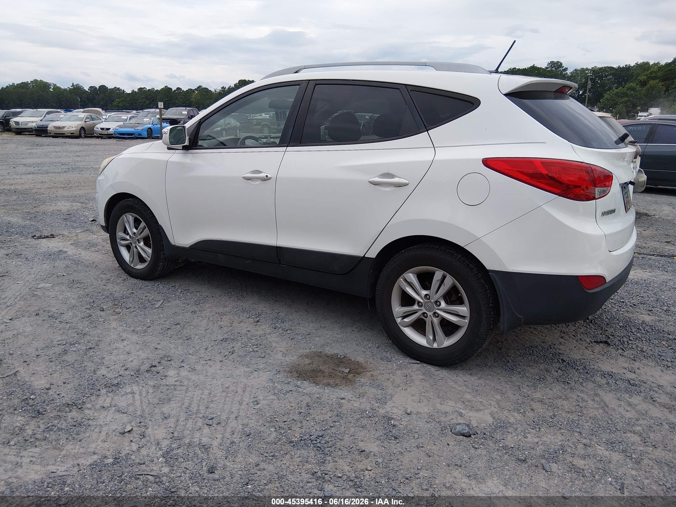 2013 Hyundai Tucson Gls White vin: KM8JU3AC7DU725589