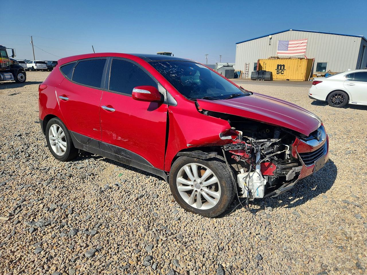 2013 Hyundai Tucson Limited Красный vin: KM8JU3AC7DU726502