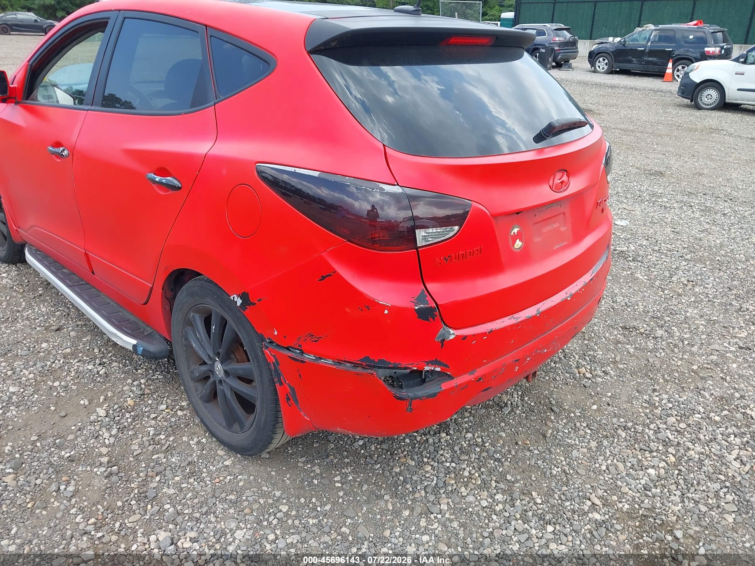2010 Hyundai Tucson Limited Red vin: KM8JU3AC8AU103899