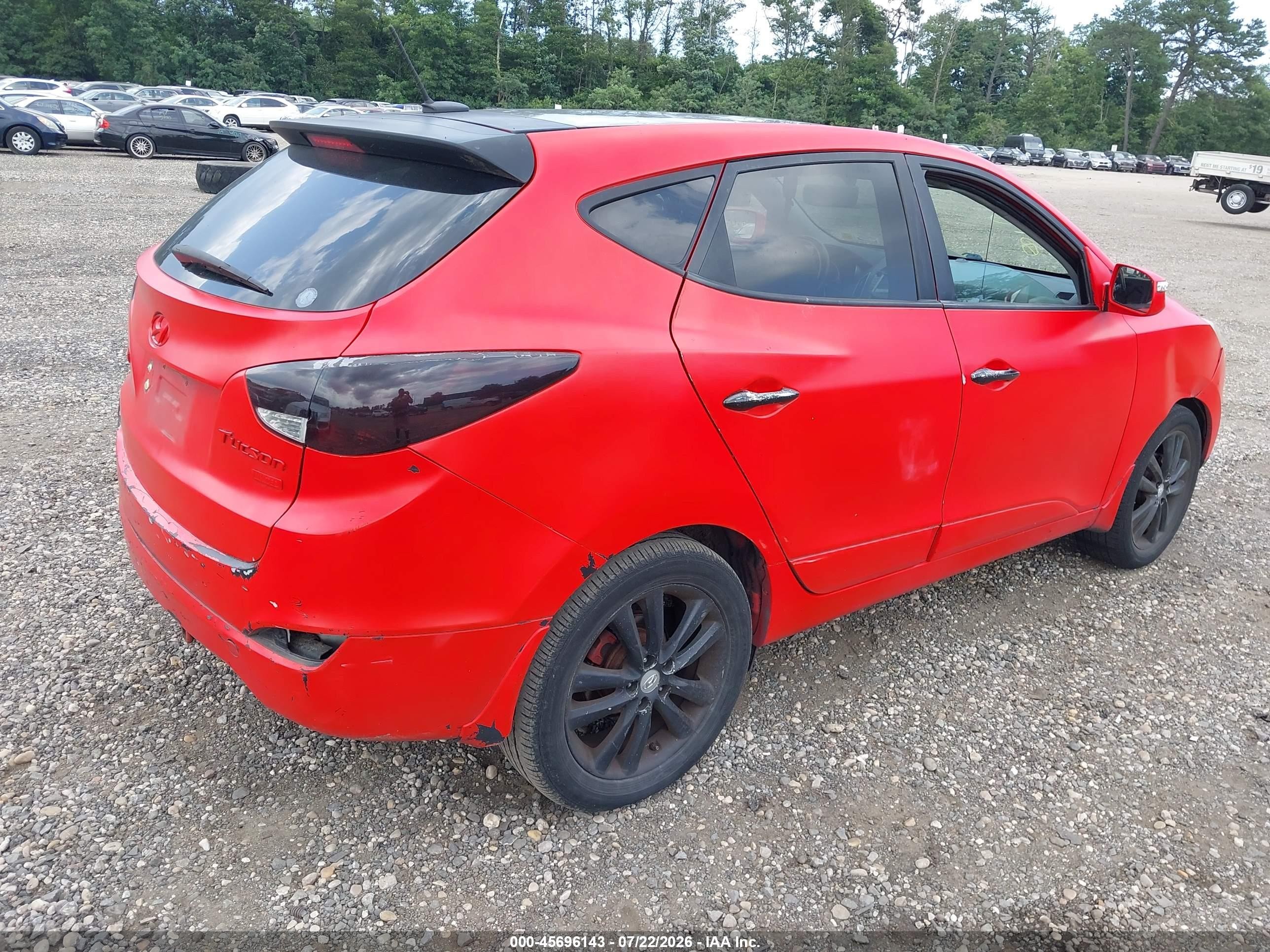 2010 Hyundai Tucson Limited Red vin: KM8JU3AC8AU103899