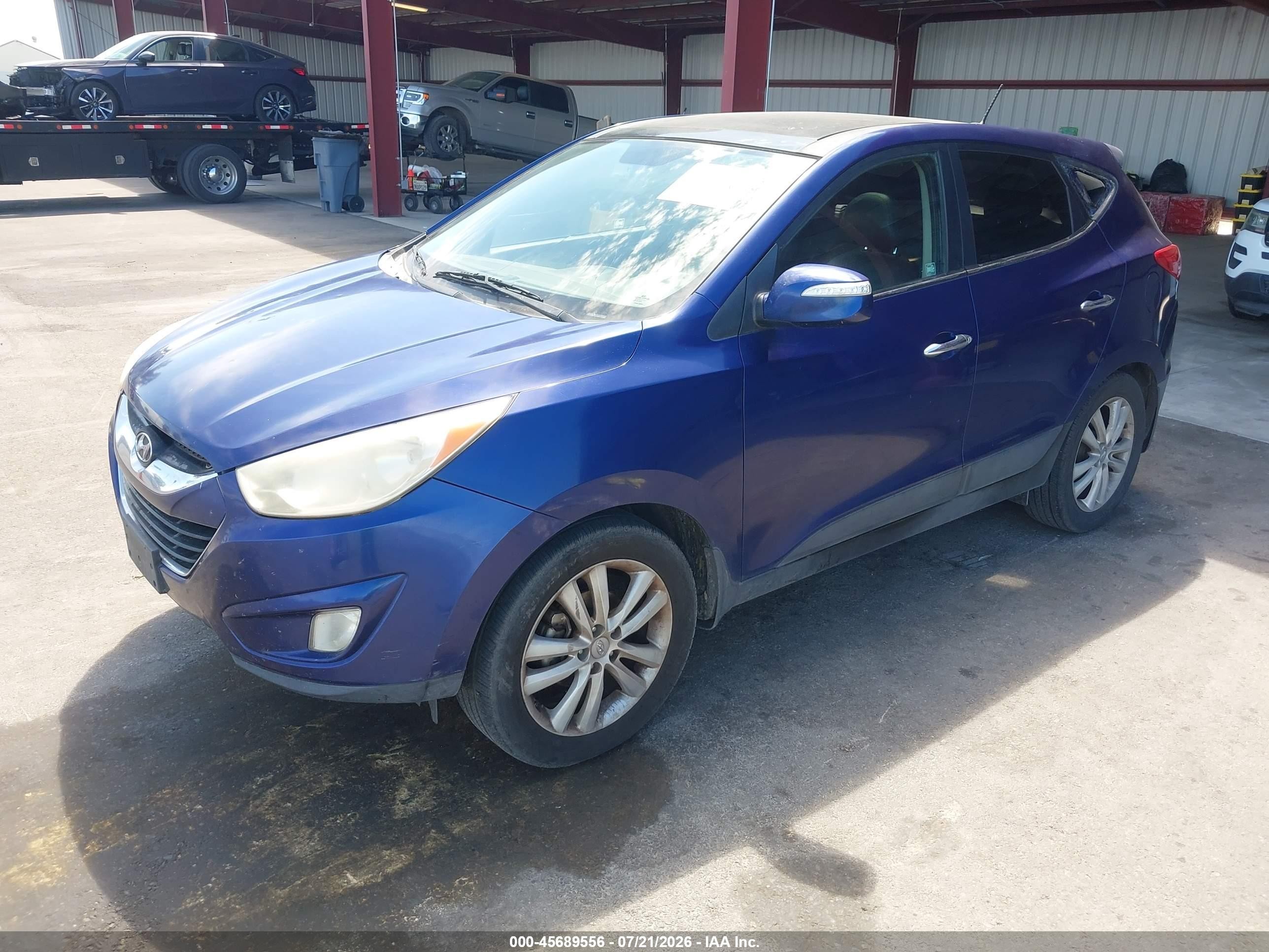 2011 Hyundai Tucson Limited Синий vin: KM8JU3AC8BU157740