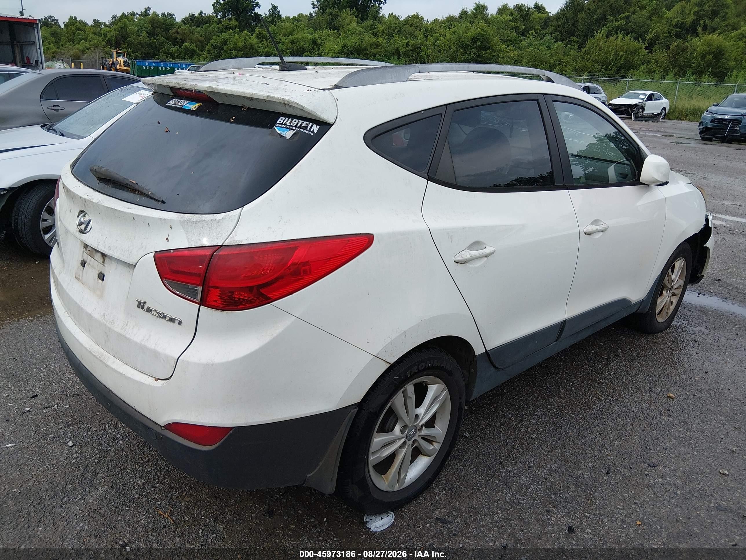 2011 Hyundai Tucson Gls White vin: KM8JU3AC8BU225339