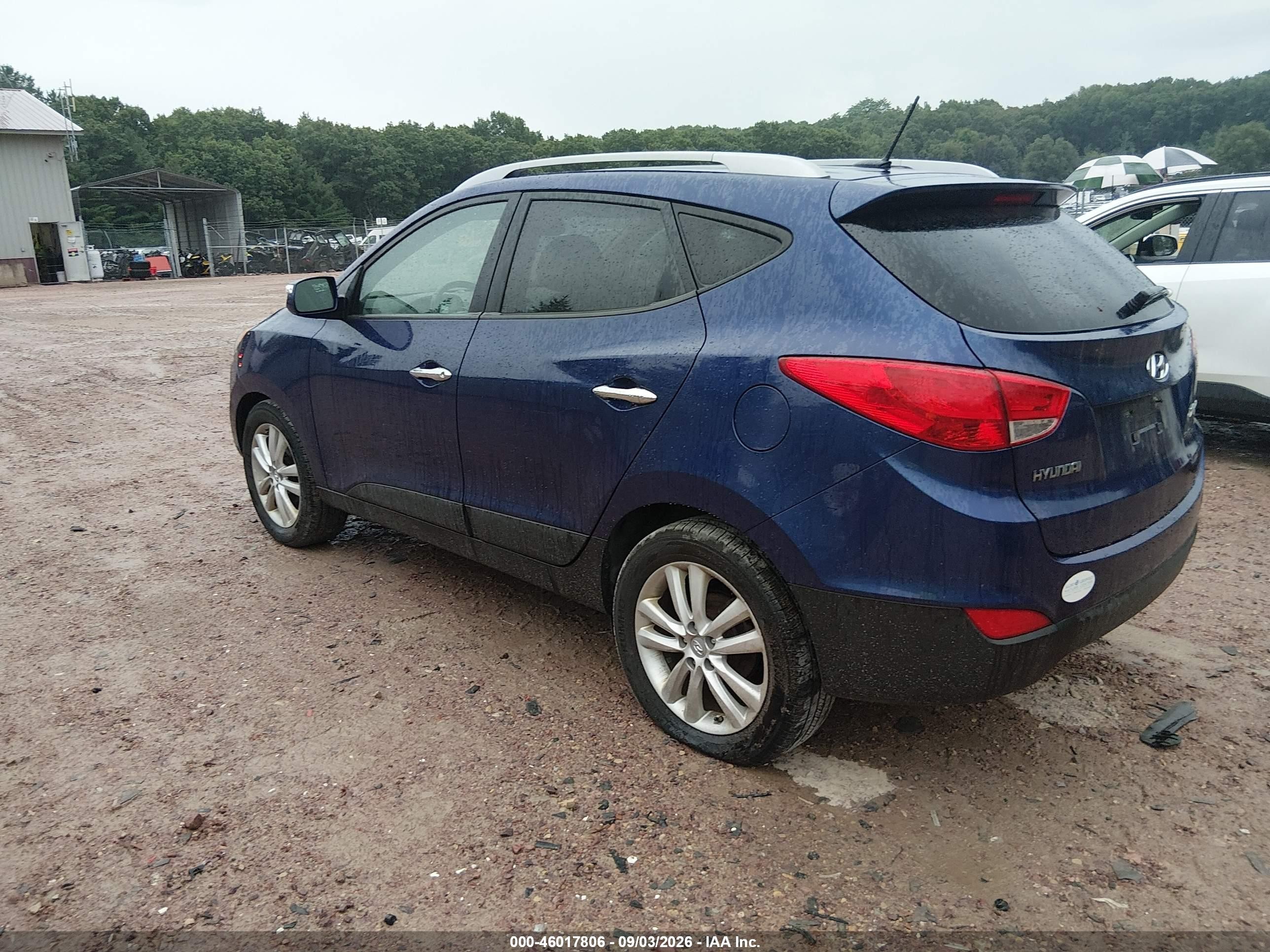 2011 Hyundai Tucson Limited Синий vin: KM8JU3AC8BU294953