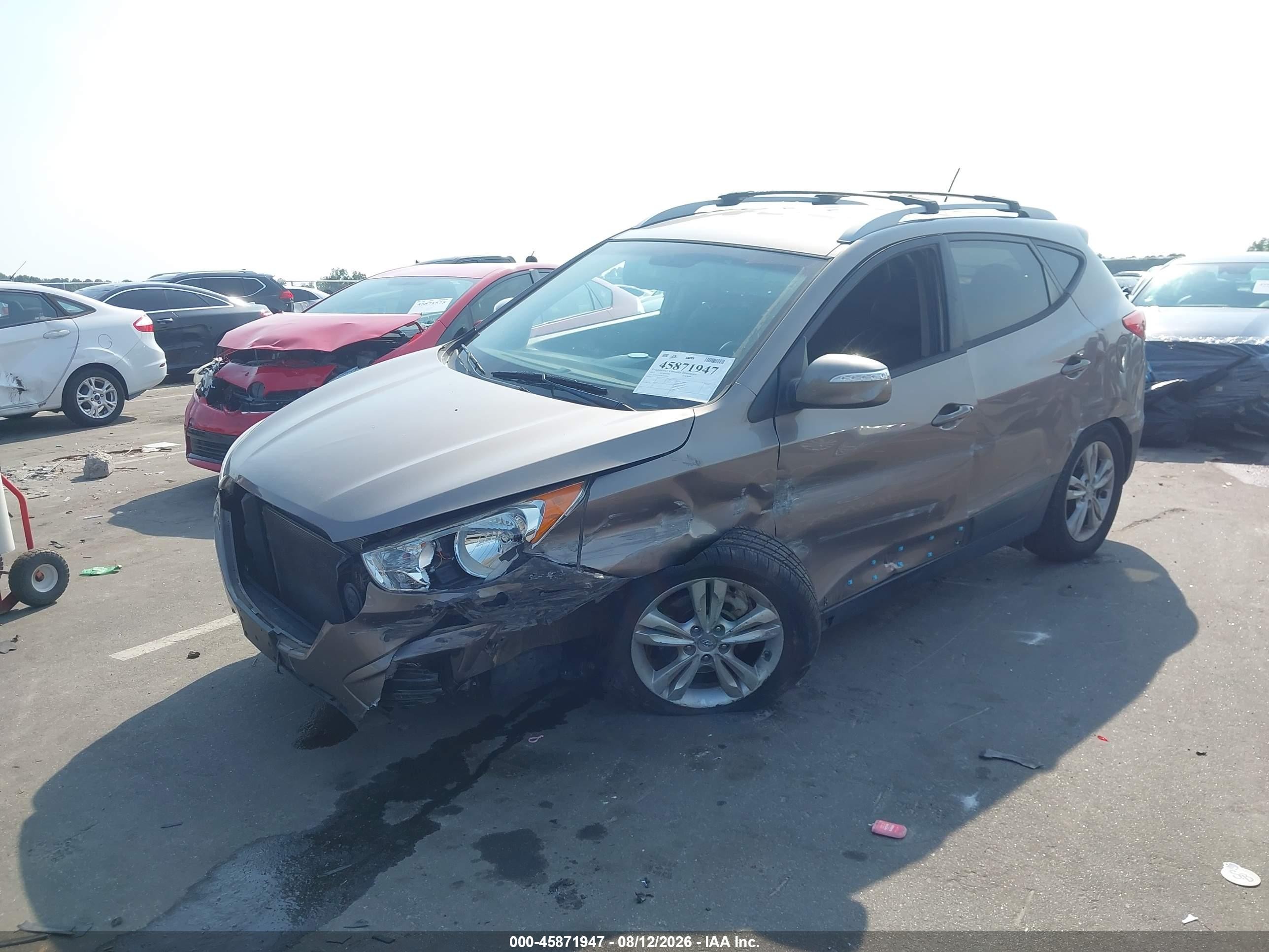 2012 Hyundai Tucson Gls Brown vin: KM8JU3AC8CU340864