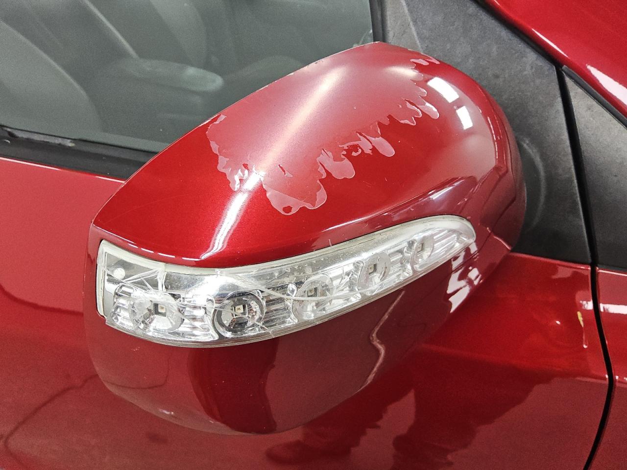 2012 Hyundai Tucson Gls Red vin: KM8JU3AC8CU345028 Damage: Rf Mirror Cover, Peeling, 1 To 2 Inches