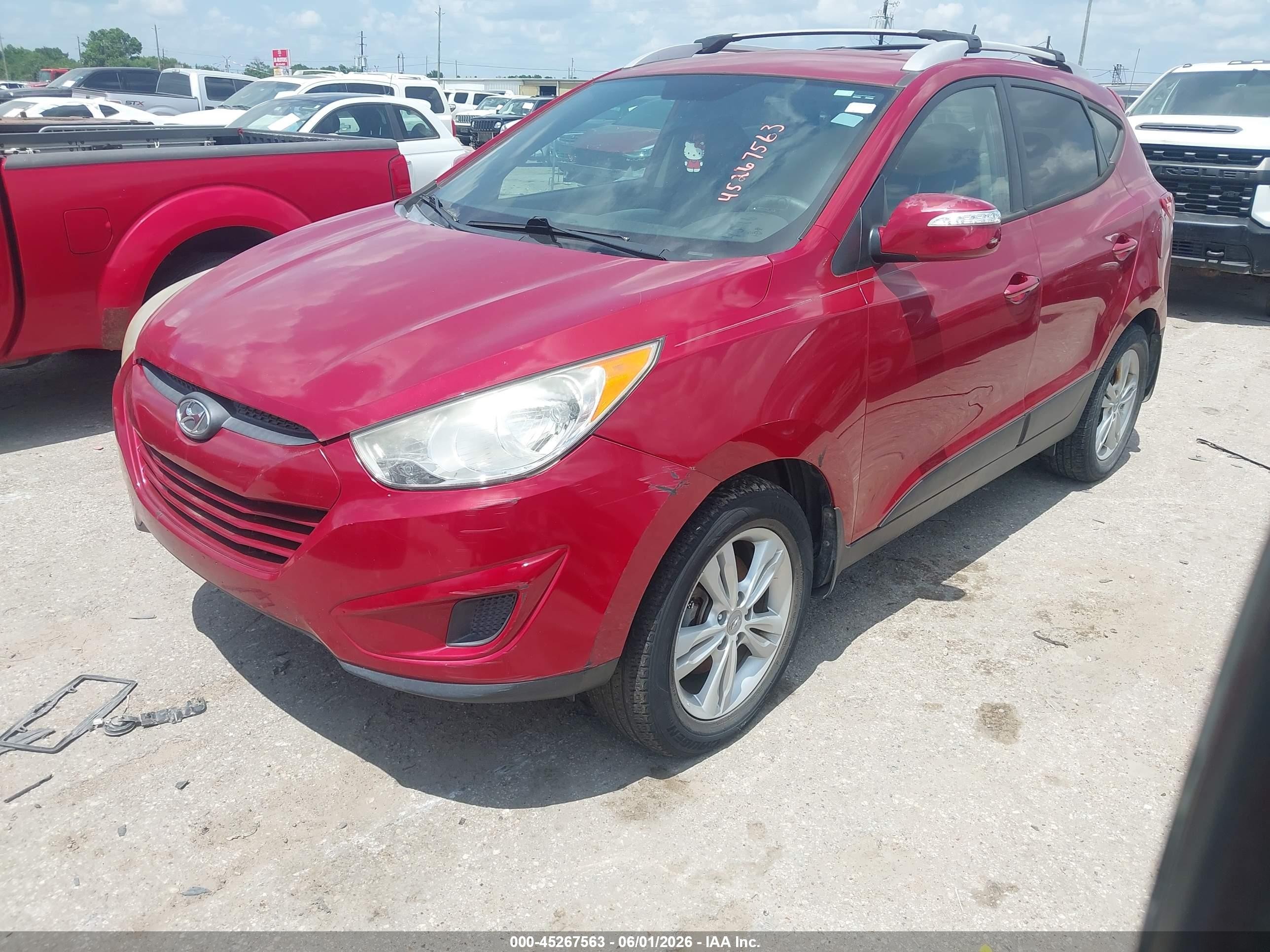 2012 Hyundai Tucson Gls Red vin: KM8JU3AC8CU433965