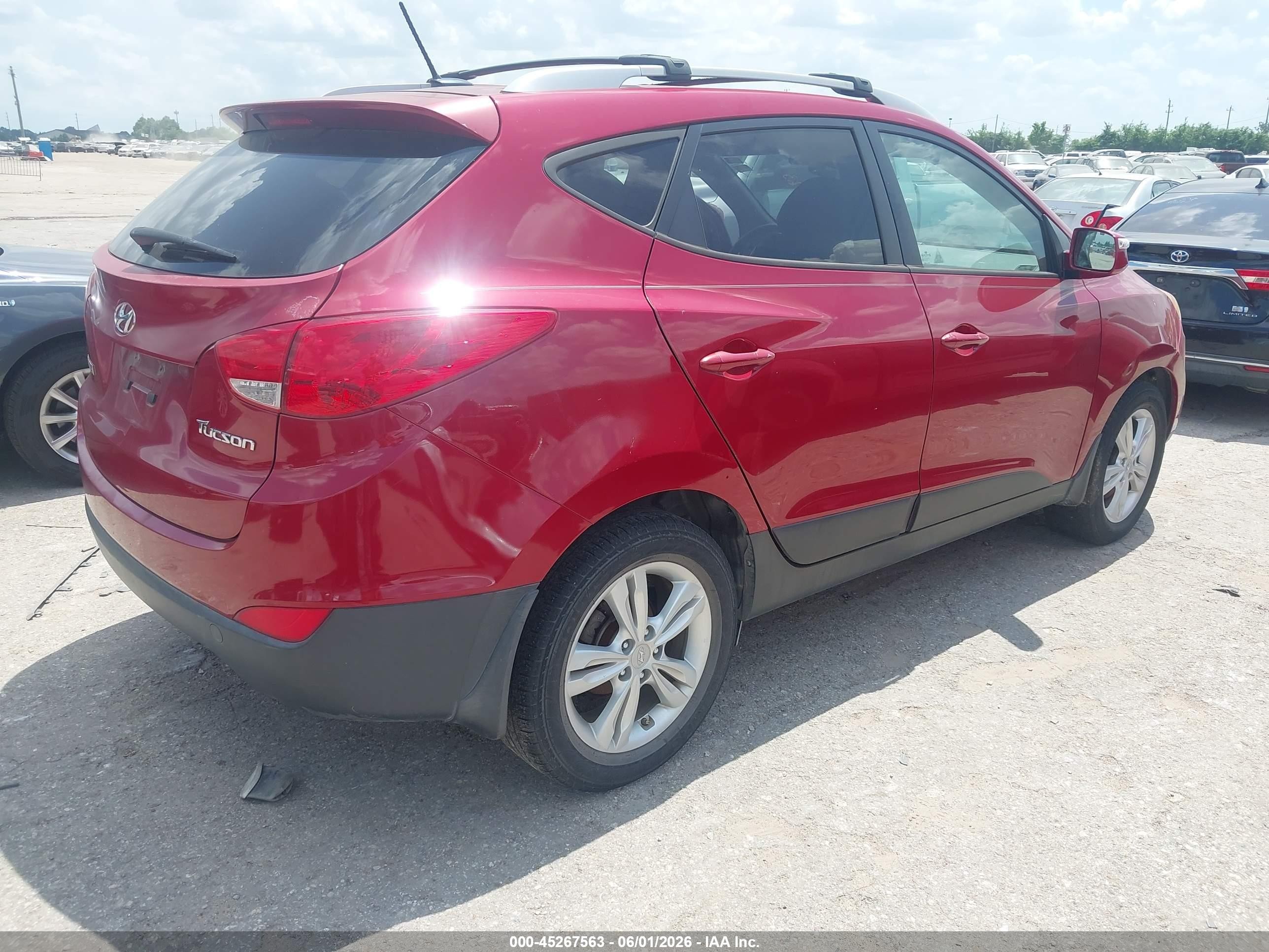 2012 Hyundai Tucson Gls Red vin: KM8JU3AC8CU433965