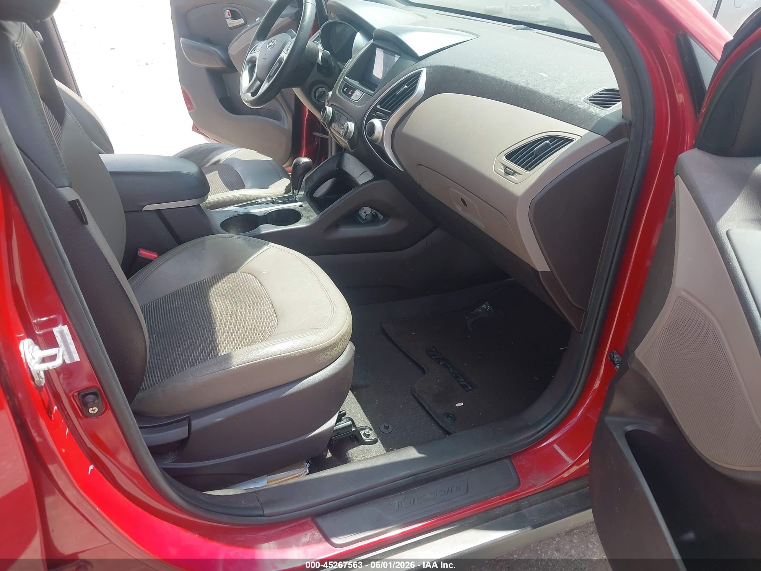 2012 Hyundai Tucson Gls Red vin: KM8JU3AC8CU433965