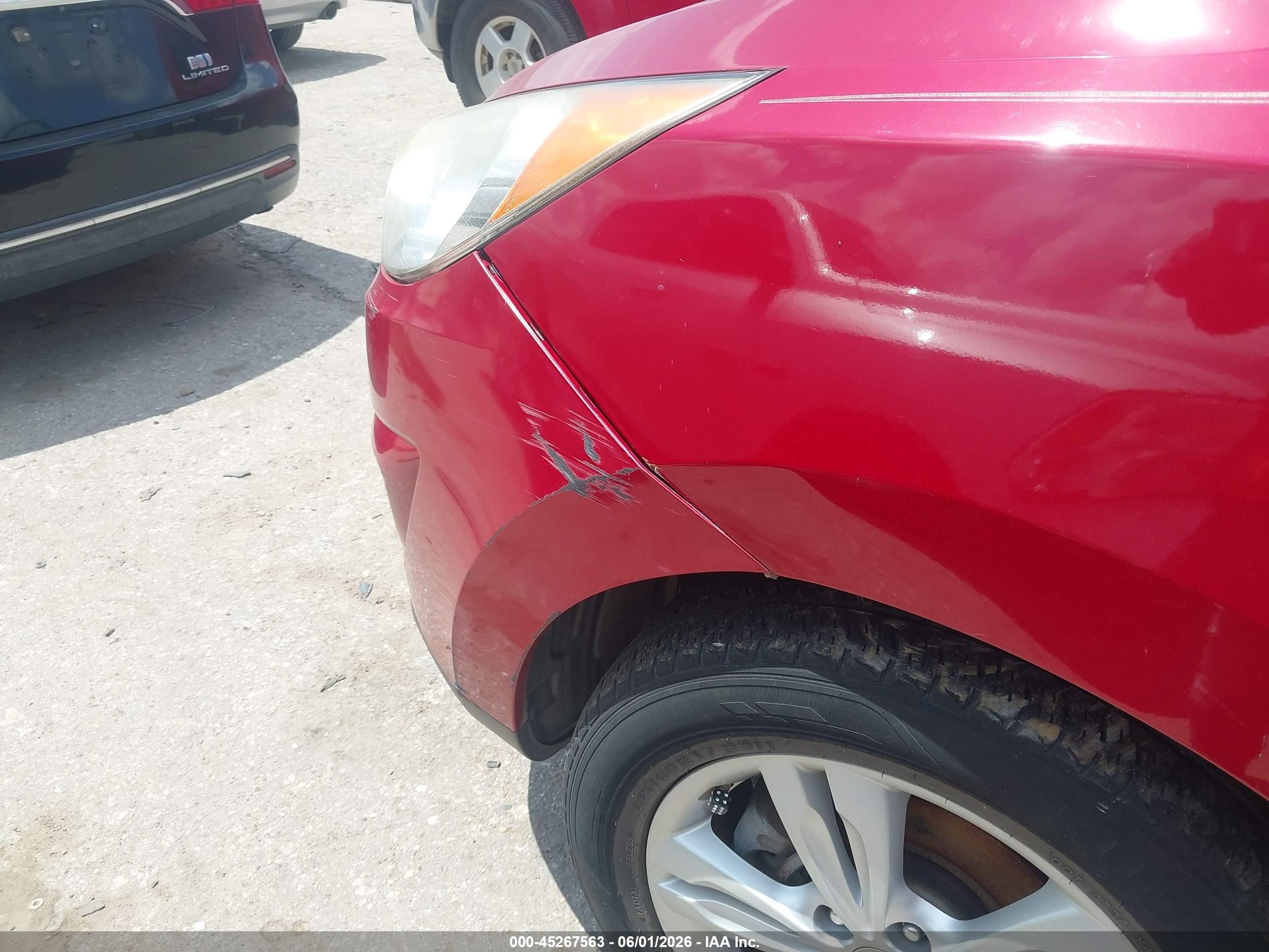2012 Hyundai Tucson Gls Red vin: KM8JU3AC8CU433965