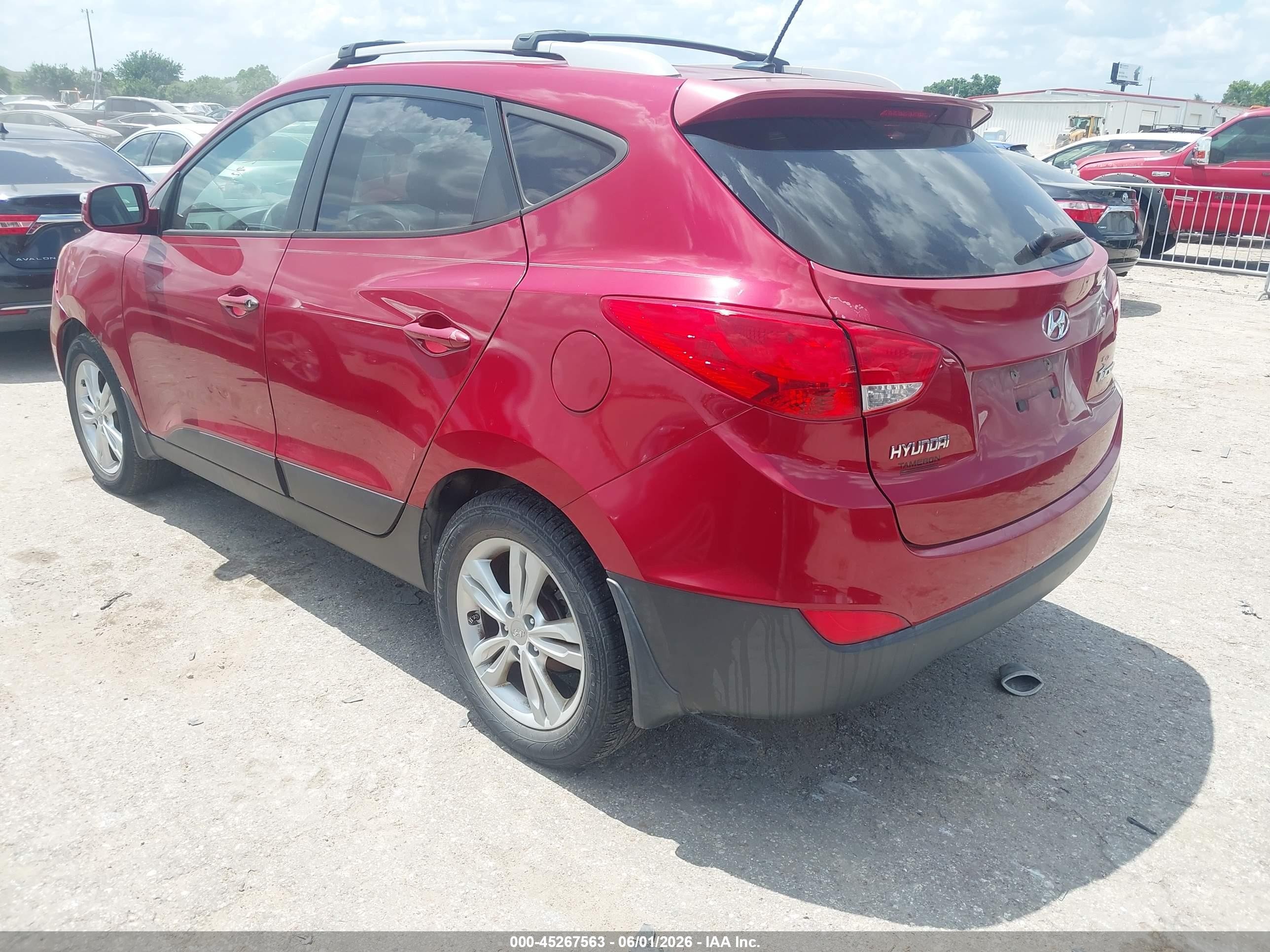 2012 Hyundai Tucson Gls Red vin: KM8JU3AC8CU433965