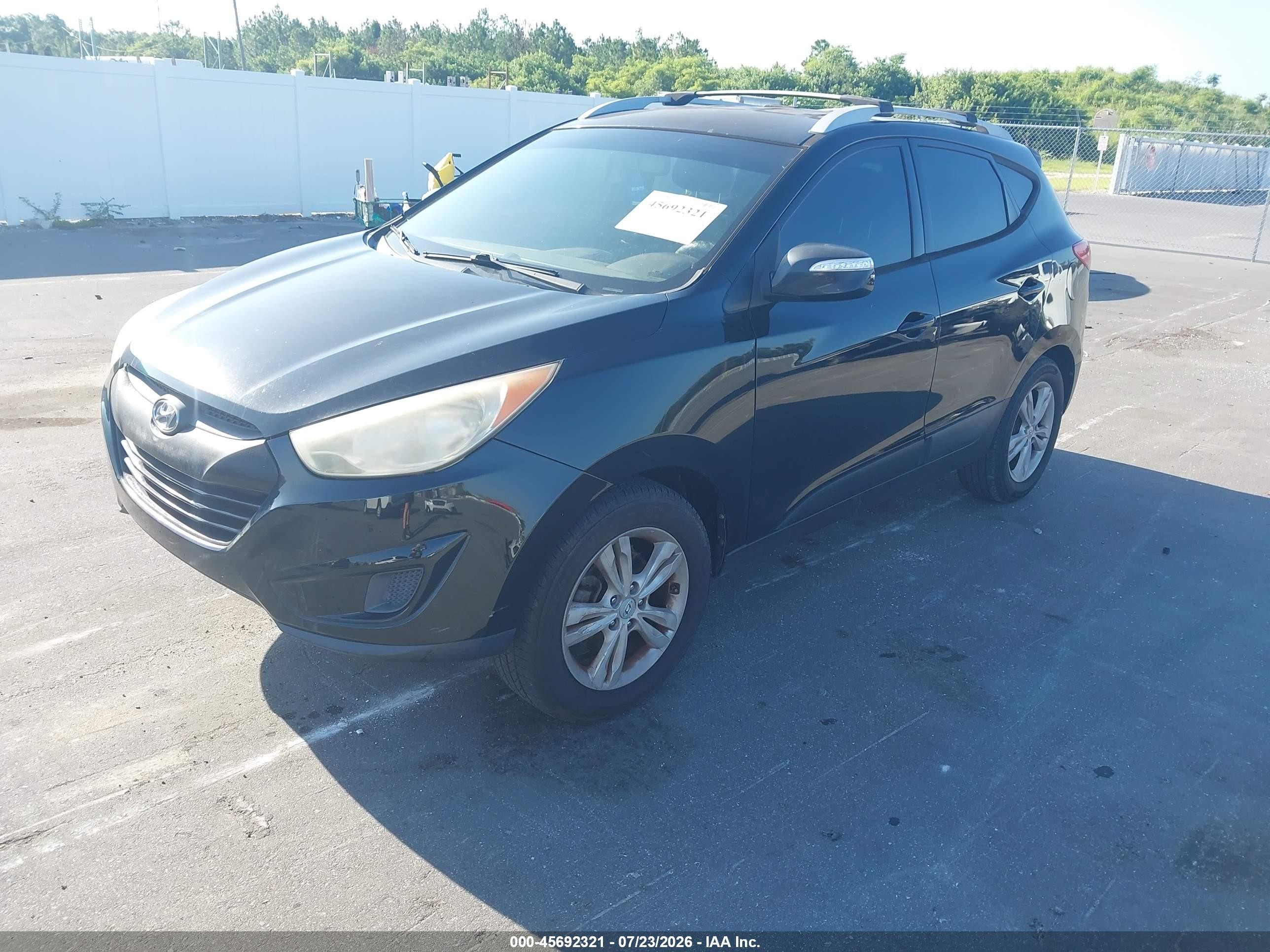 2012 Hyundai Tucson Gls Black vin: KM8JU3AC8CU467839