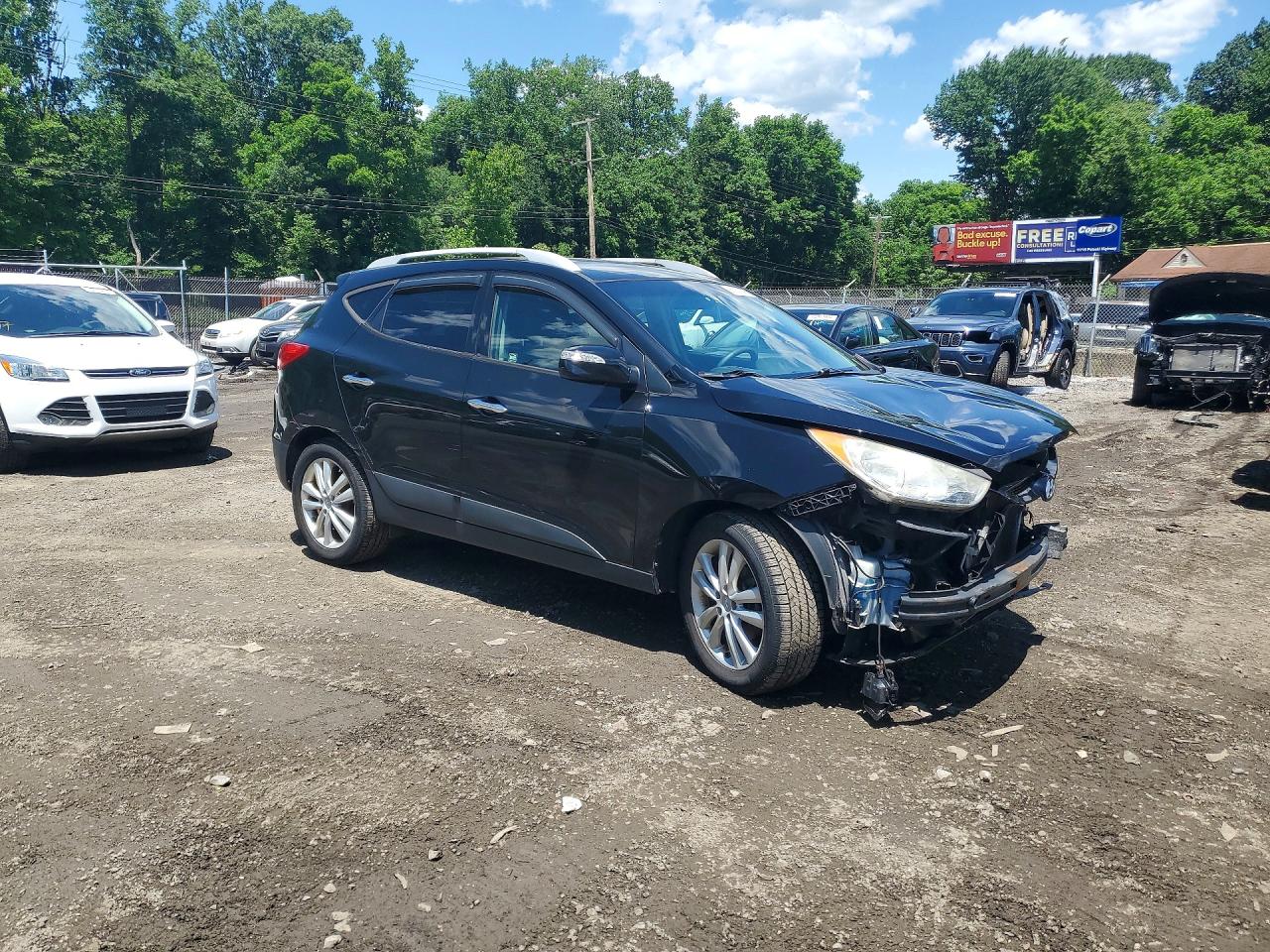 2012 Hyundai Tucson Limited Black vin: KM8JU3AC8CU487170