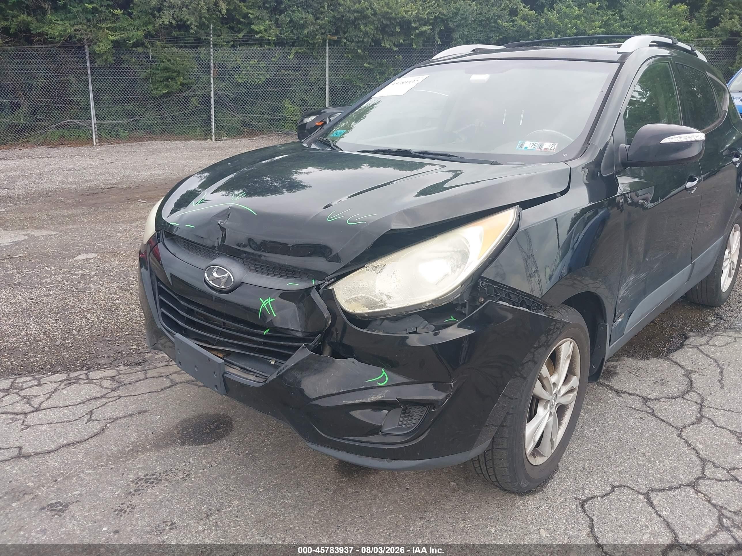 2012 Hyundai Tucson Gls Черный vin: KM8JU3AC8CU517932