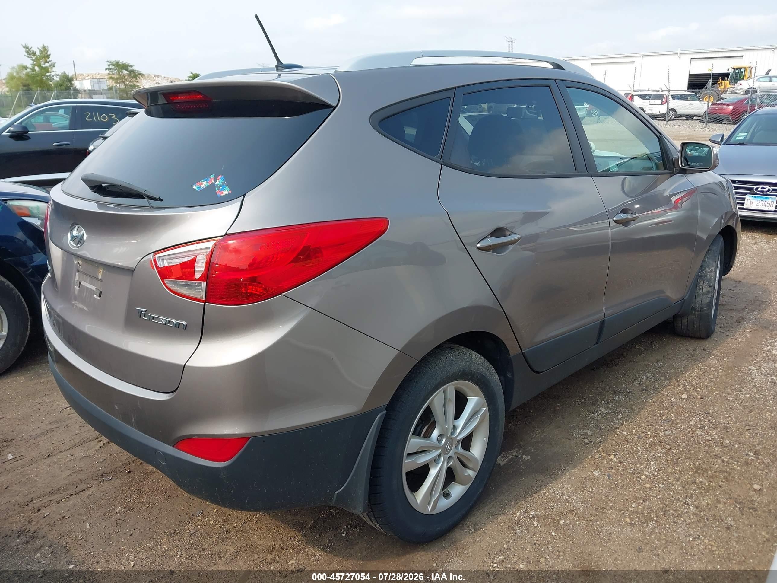 2013 Hyundai Tucson Gls Tan vin: KM8JU3AC8DU548065