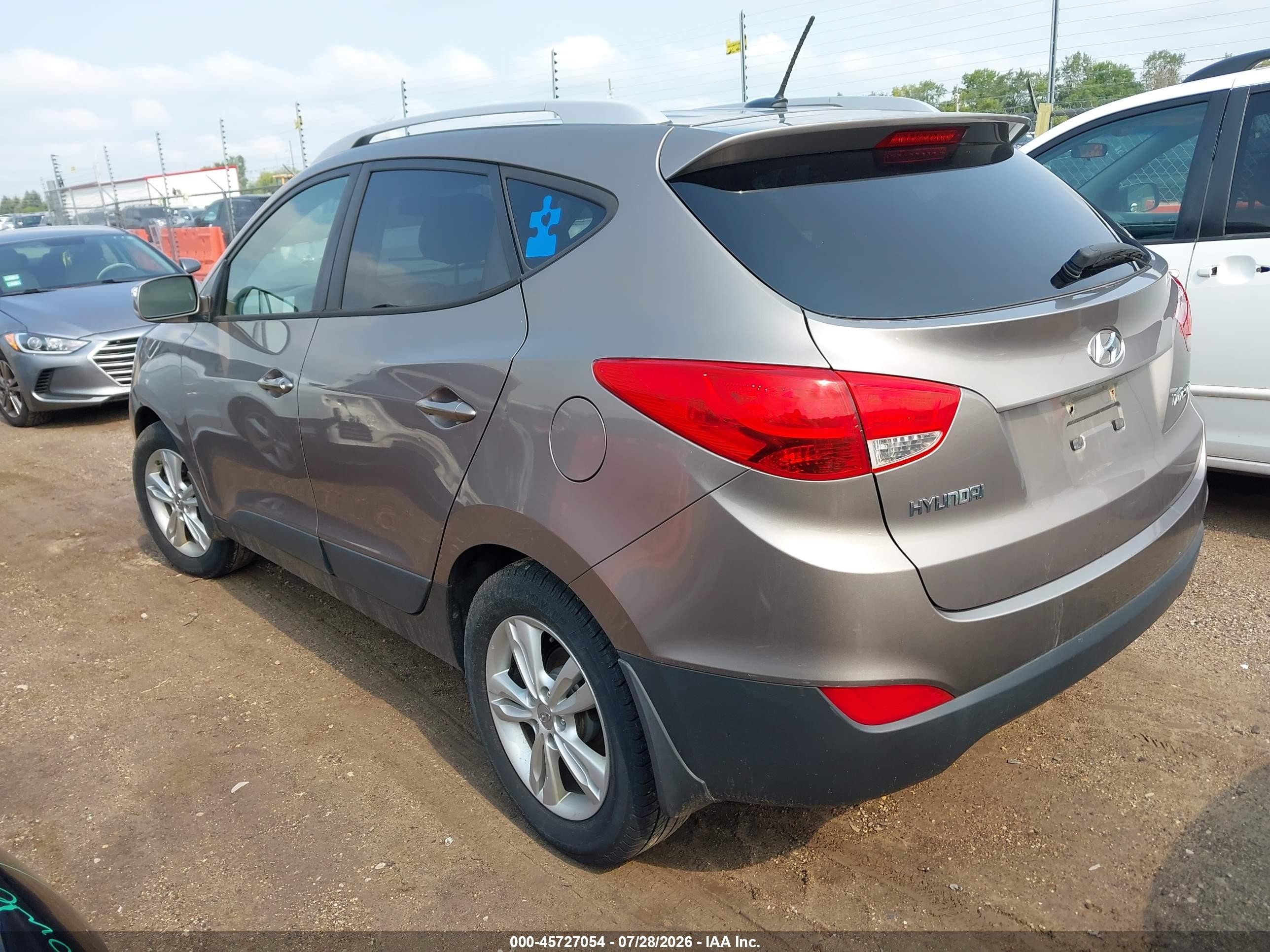 2013 Hyundai Tucson Gls Tan vin: KM8JU3AC8DU548065