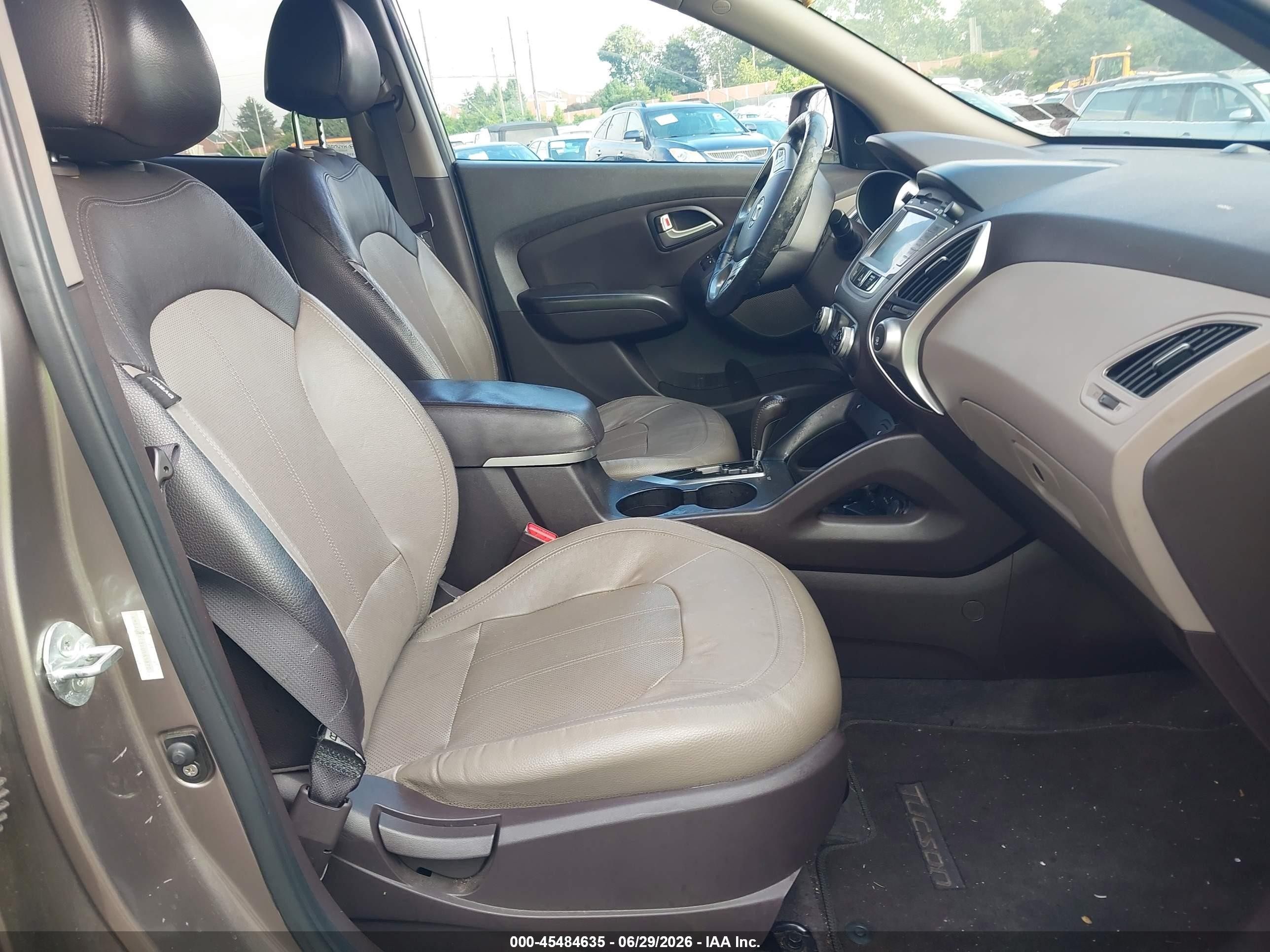 2013 Hyundai Tucson Limited Tan vin: KM8JU3AC8DU565870