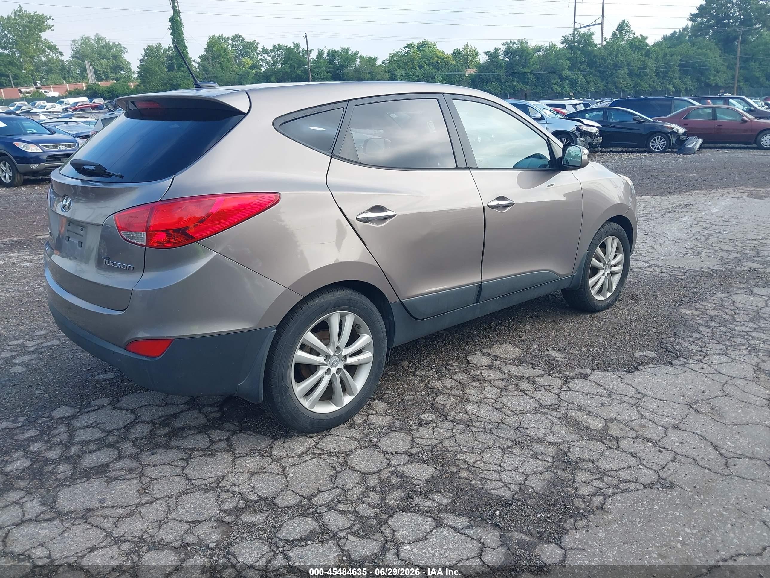2013 Hyundai Tucson Limited Tan vin: KM8JU3AC8DU565870