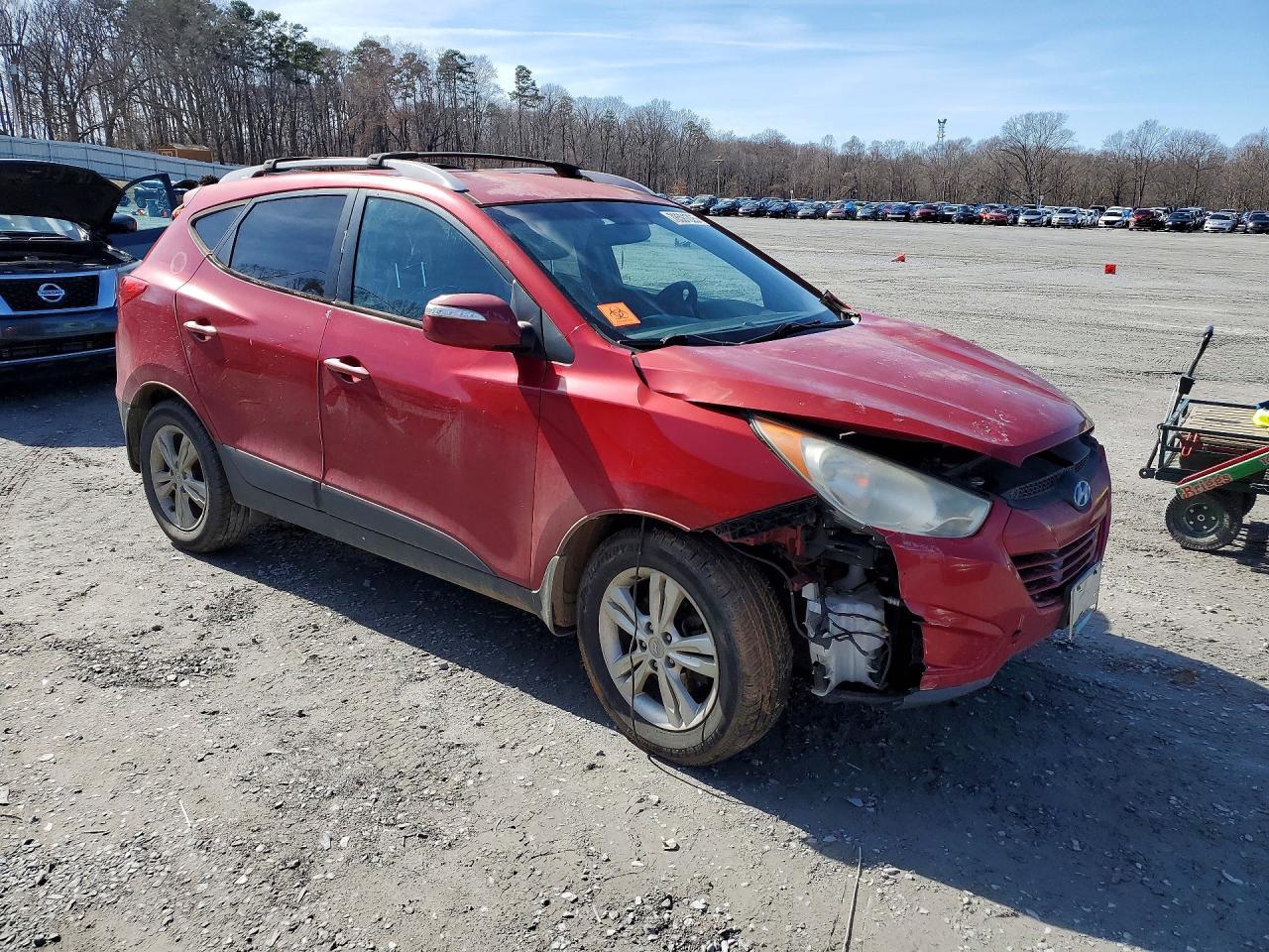 2013 Hyundai Tucson Gls Red vin: KM8JU3AC8DU671624