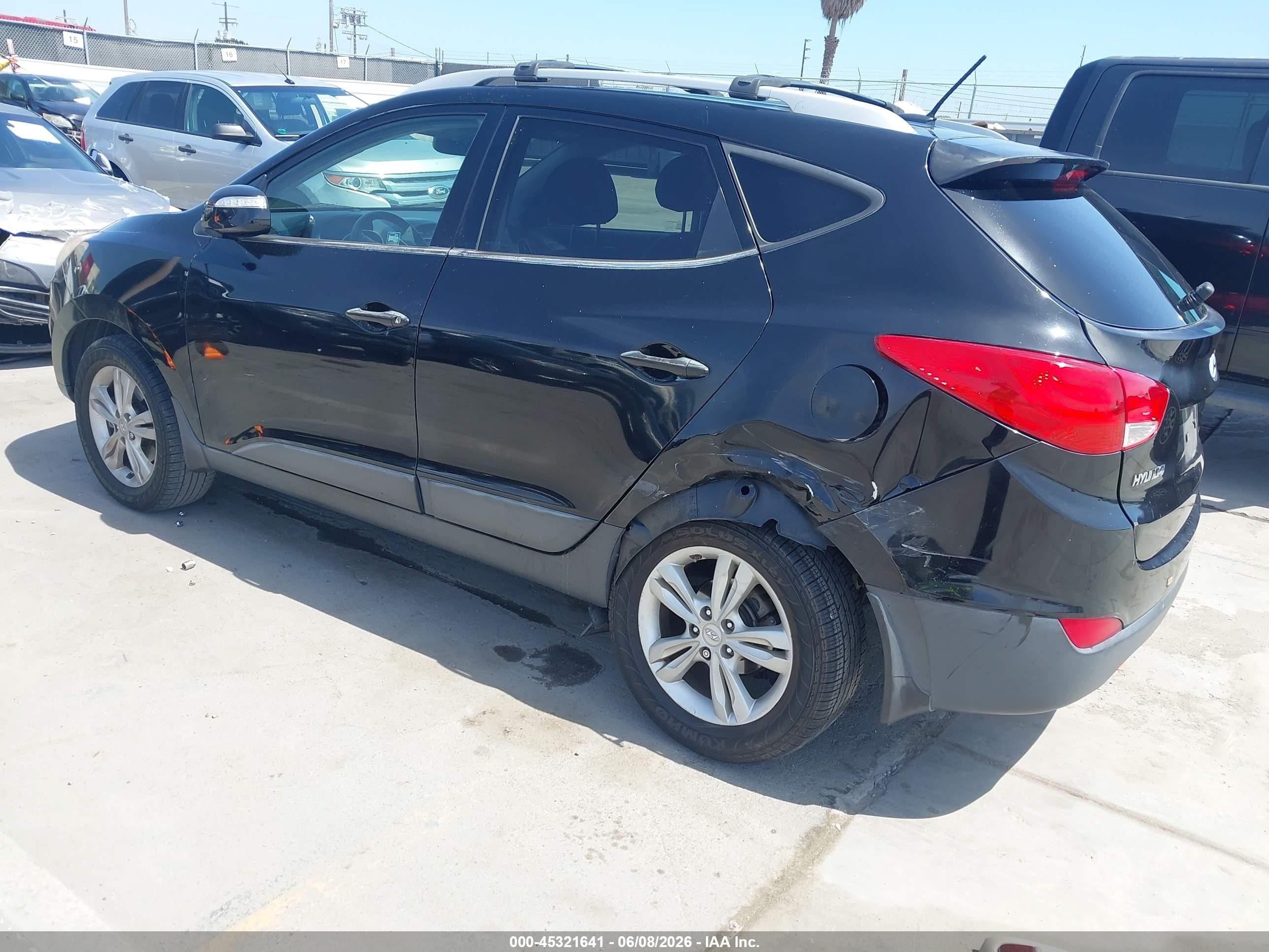 2013 Hyundai Tucson Gls Black vin: KM8JU3AC8DU729831