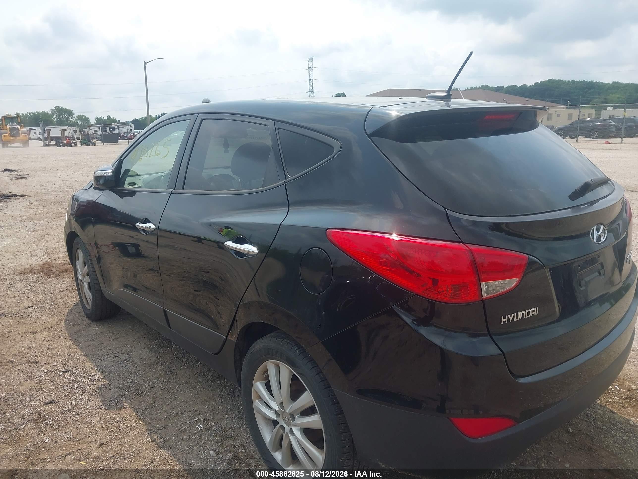 2013 Hyundai Tucson Limited Black vin: KM8JU3AC8DU752428