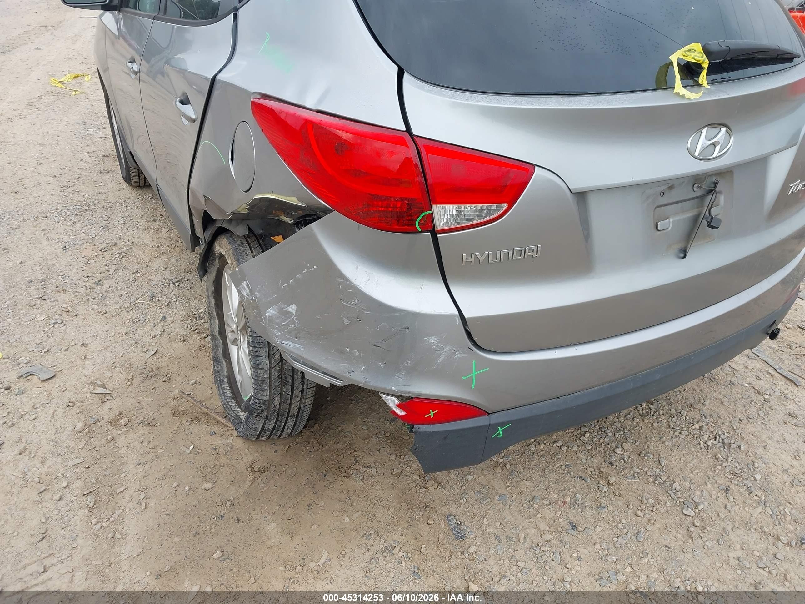 2013 Hyundai Tucson Gls Silver vin: KM8JU3AC8DU765793