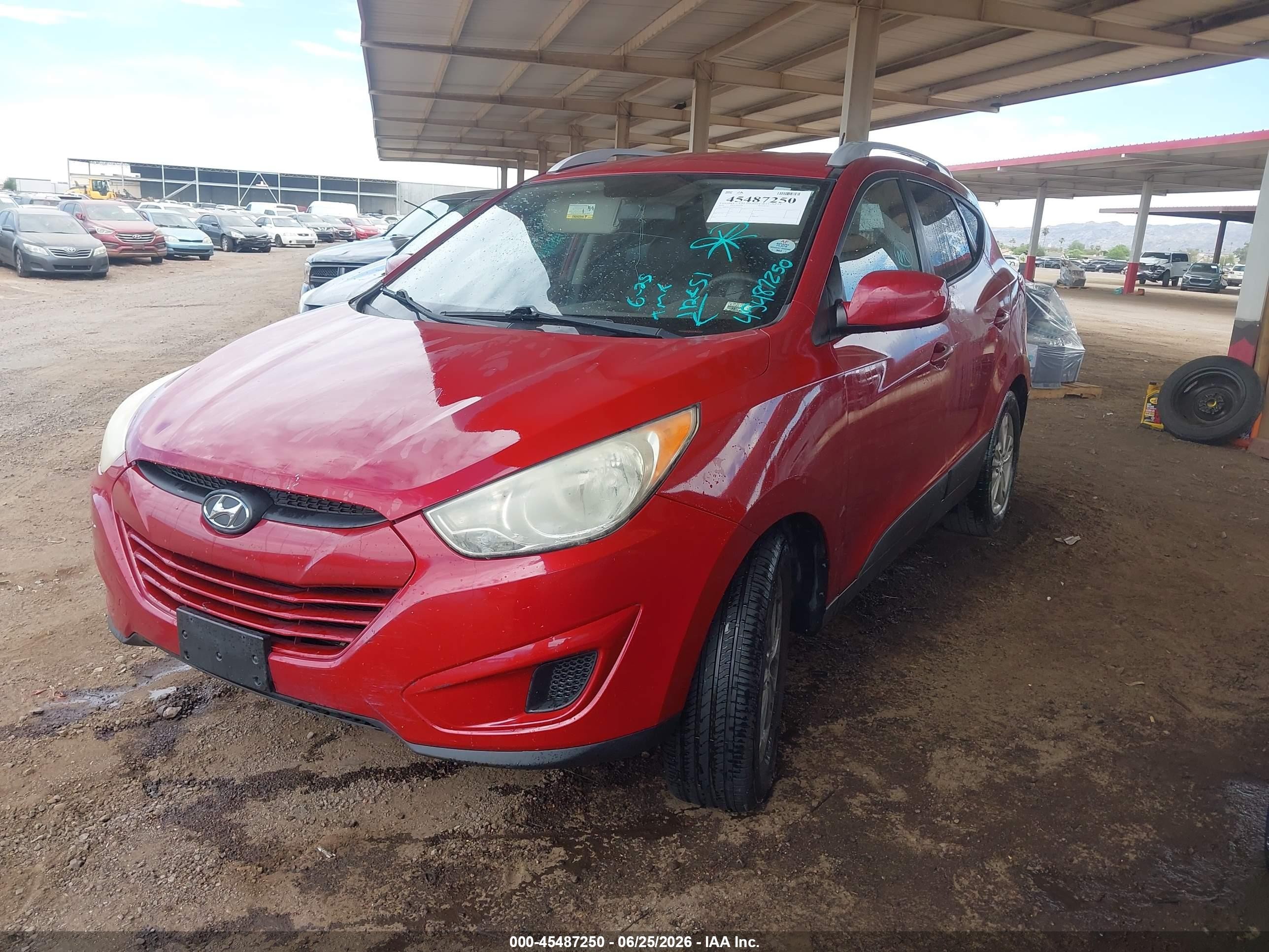 2010 Hyundai Tucson Gls Red vin: KM8JU3AC9AU112451
