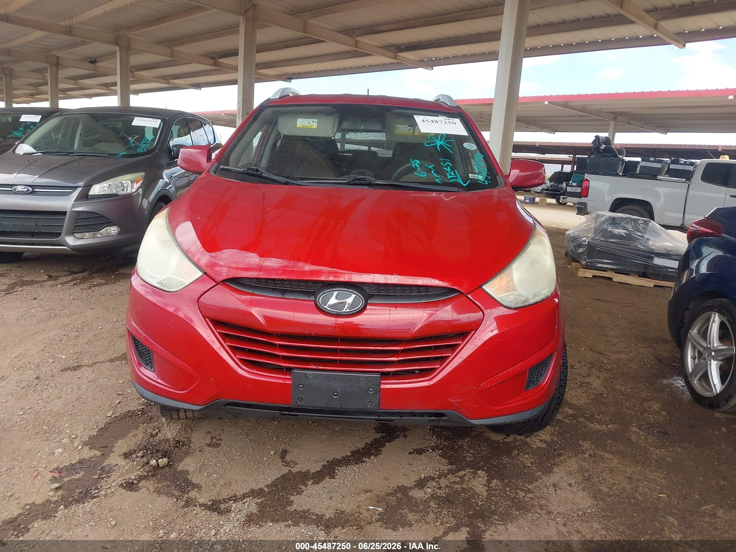 2010 Hyundai Tucson Gls Red vin: KM8JU3AC9AU112451