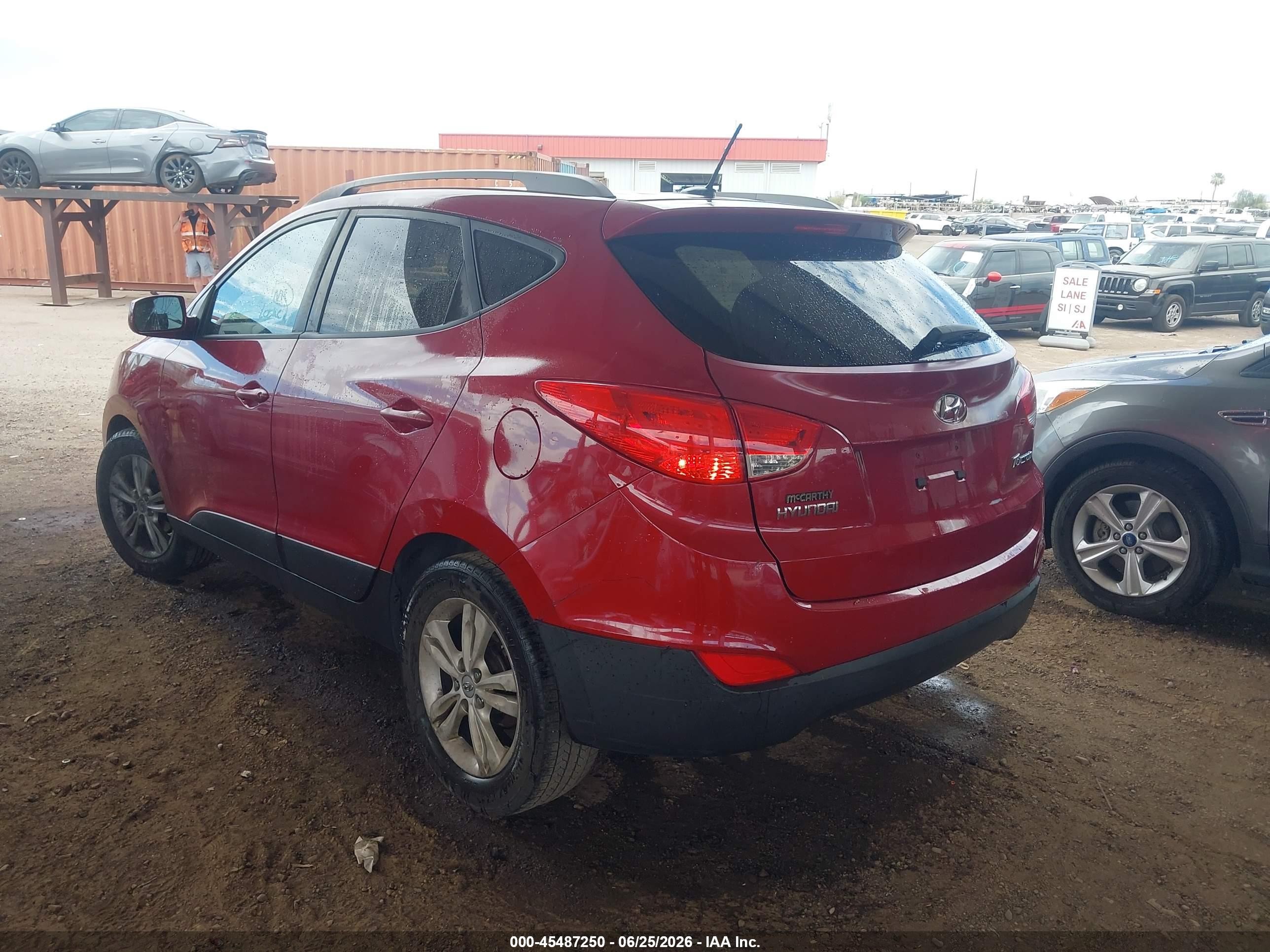 2010 Hyundai Tucson Gls Red vin: KM8JU3AC9AU112451