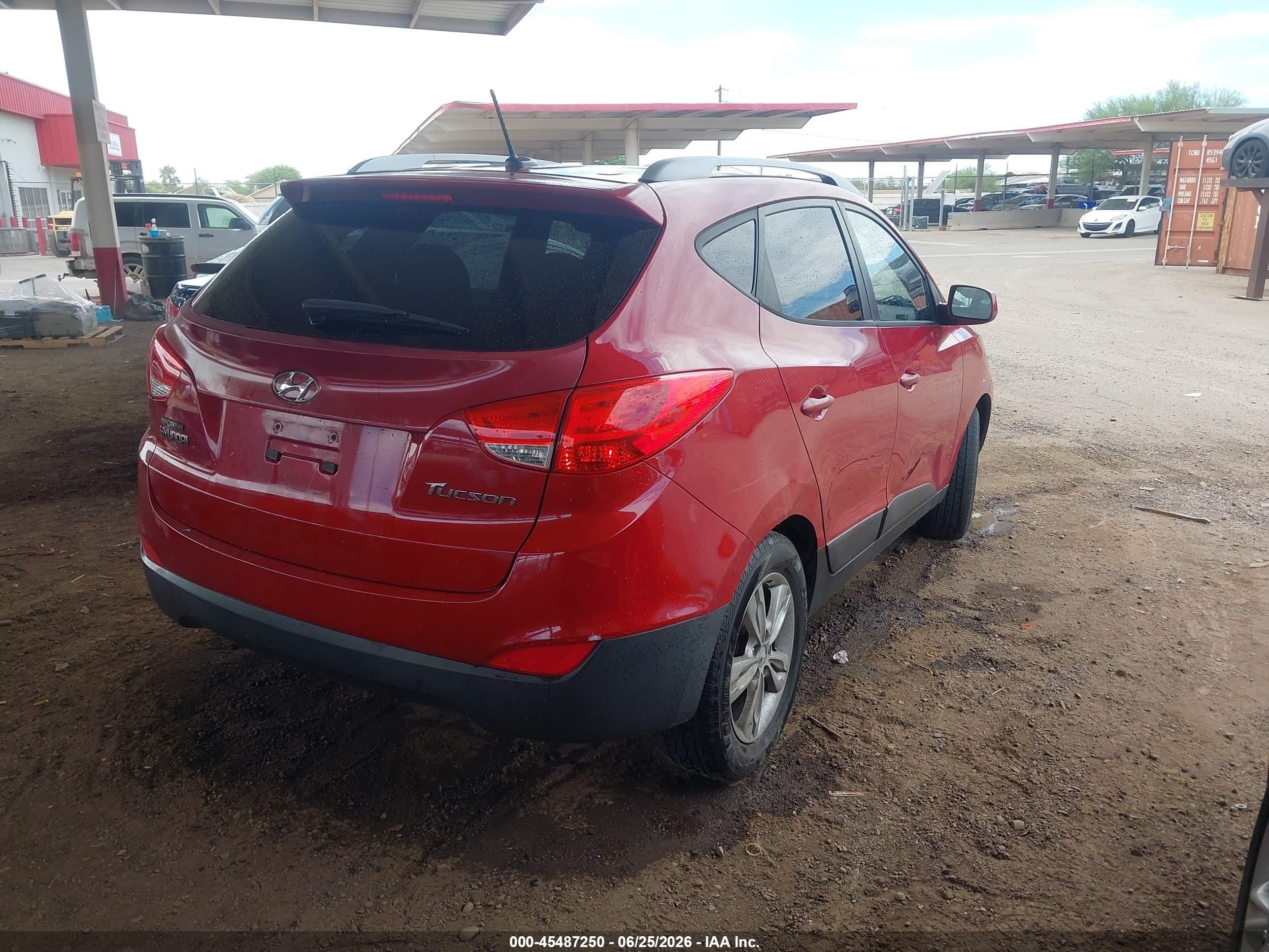 2010 Hyundai Tucson Gls Red vin: KM8JU3AC9AU112451