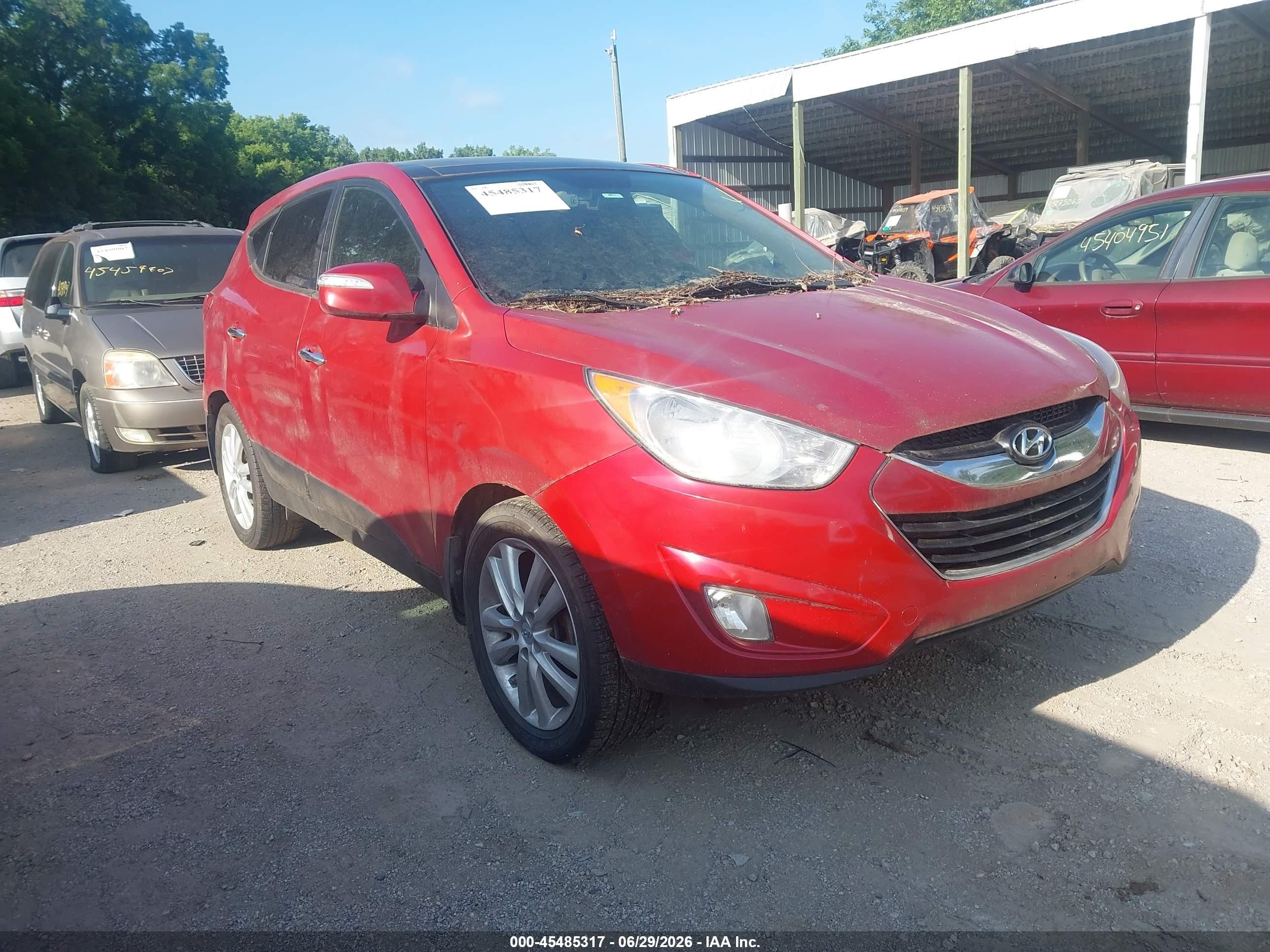 2011 Hyundai Tucson Limited Красный vin: KM8JU3AC9BU142518
