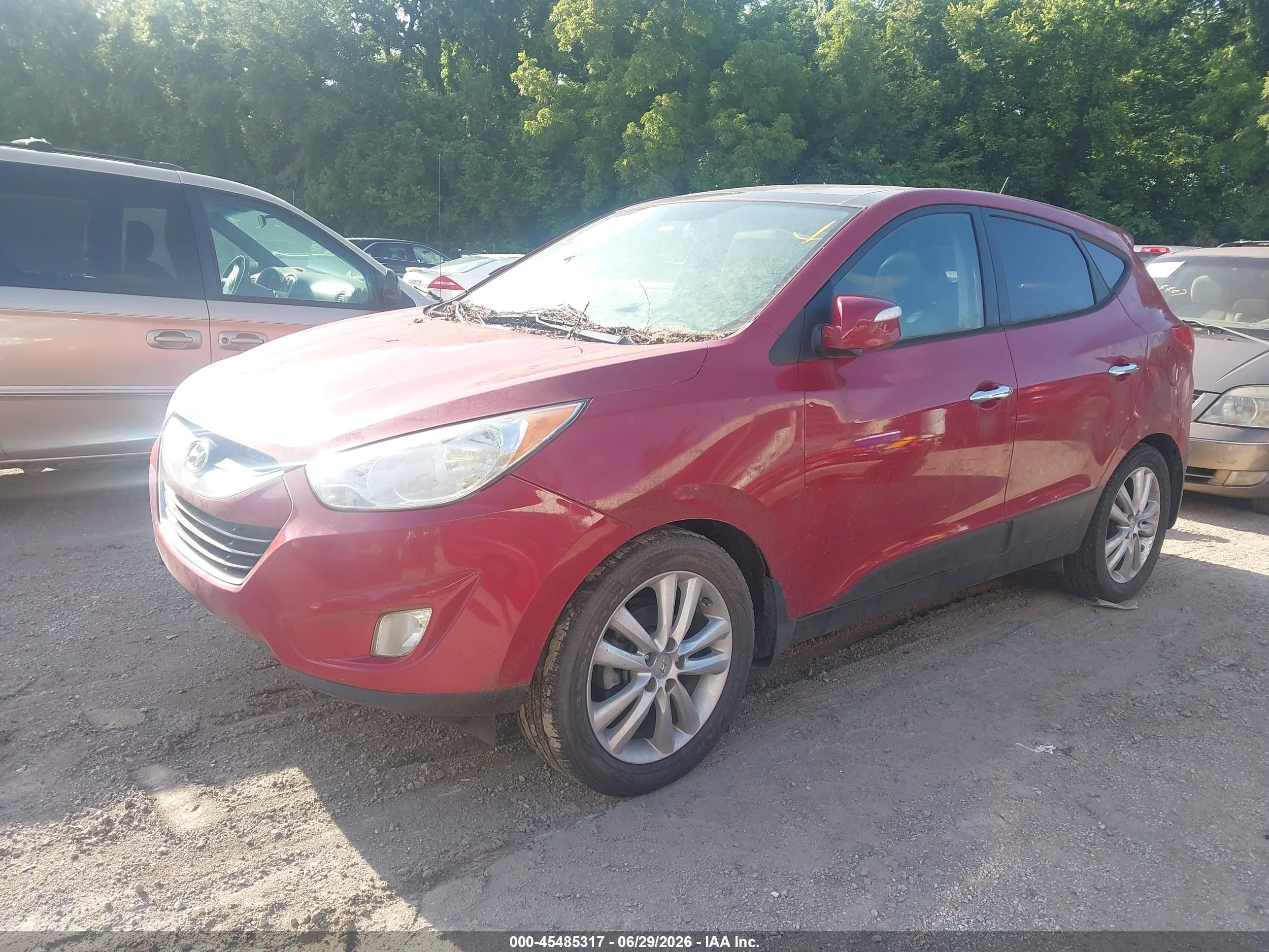 2011 Hyundai Tucson Limited Red vin: KM8JU3AC9BU142518