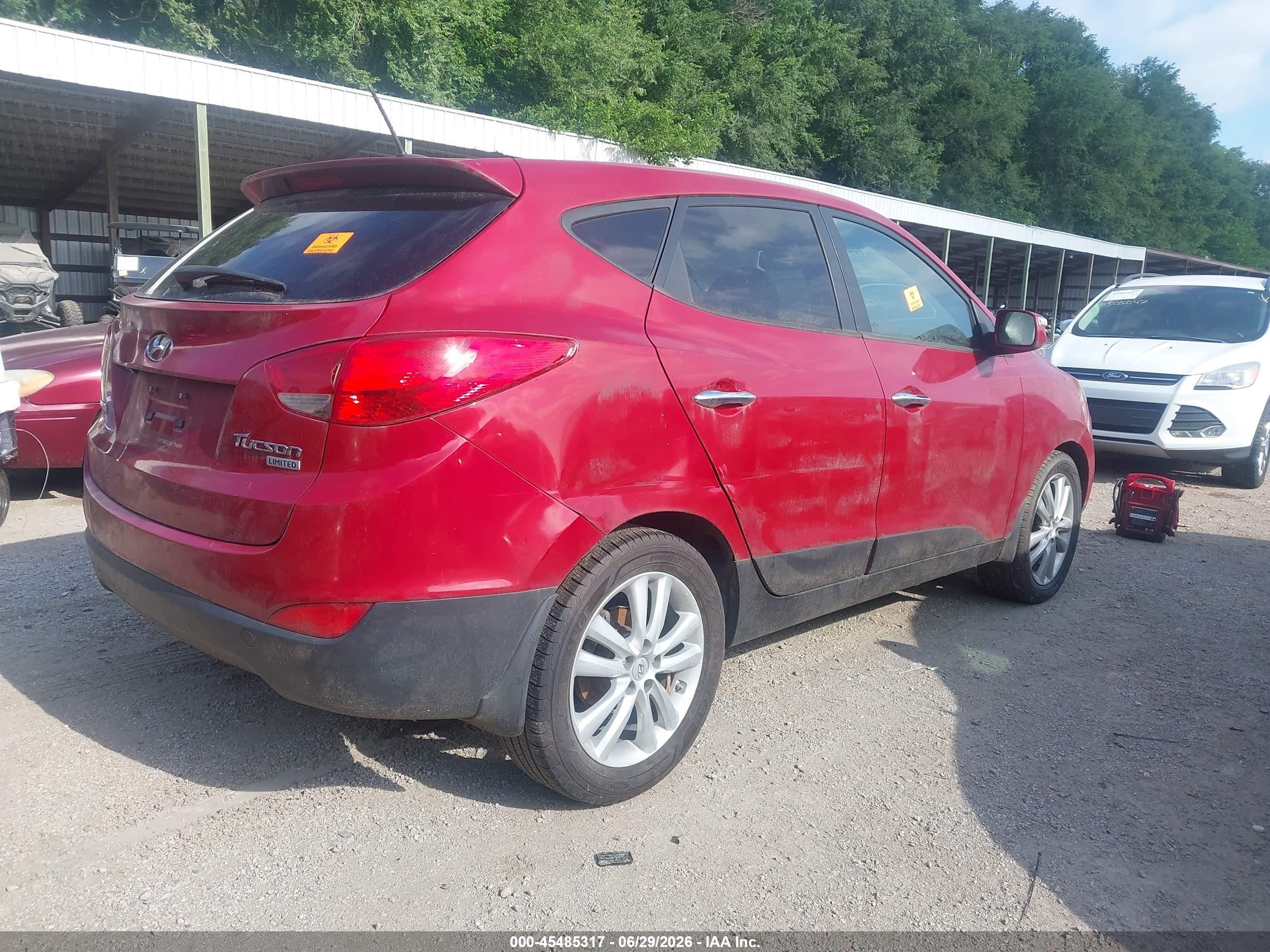 2011 Hyundai Tucson Limited Red vin: KM8JU3AC9BU142518